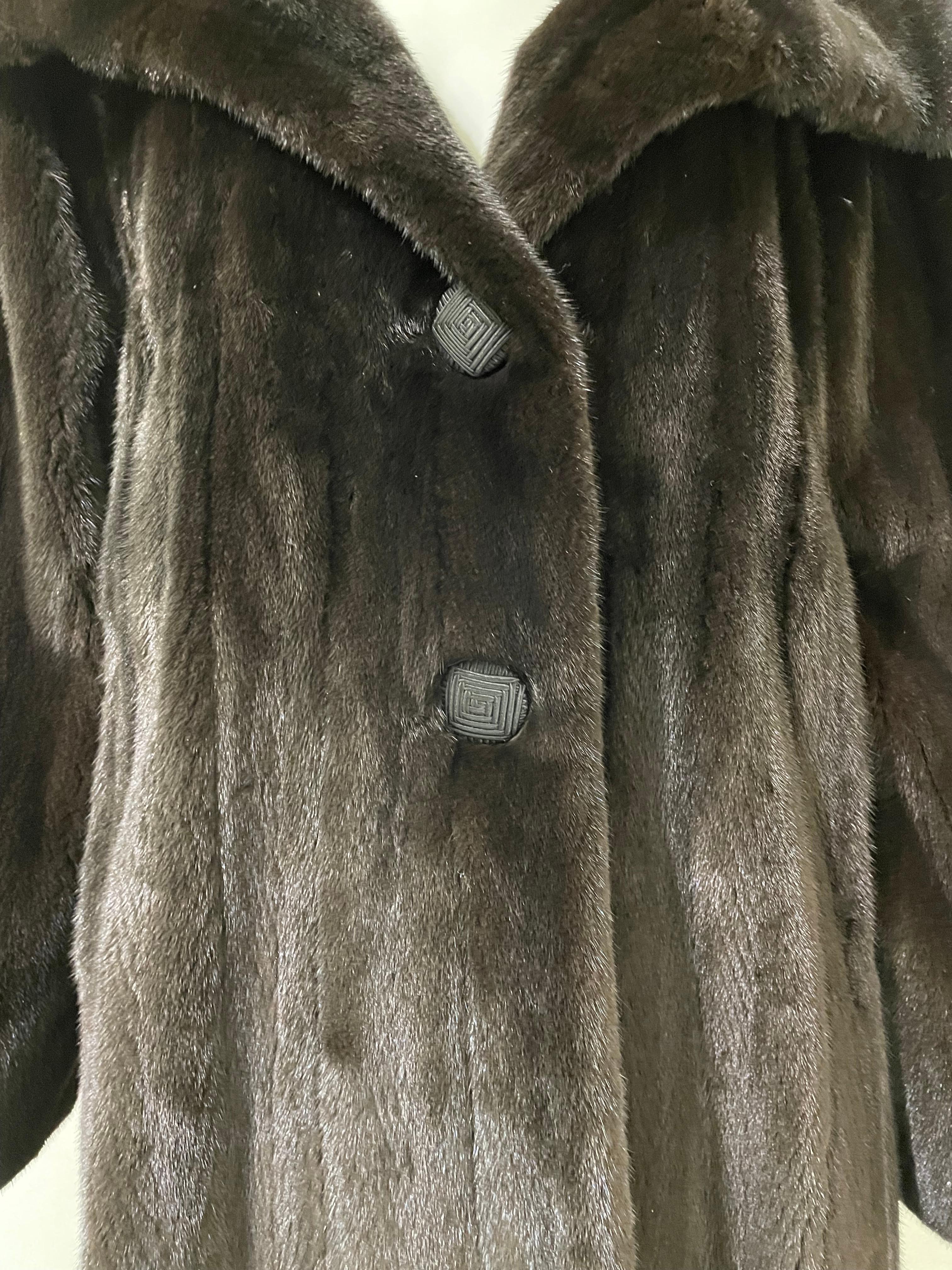 Vintage C. 1999 Christian Dior by John Galliano Brown Mink Fur Swing Coat 1