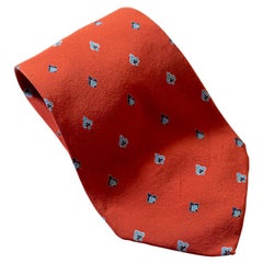 Used C. Bardelli 100% silk red tie 