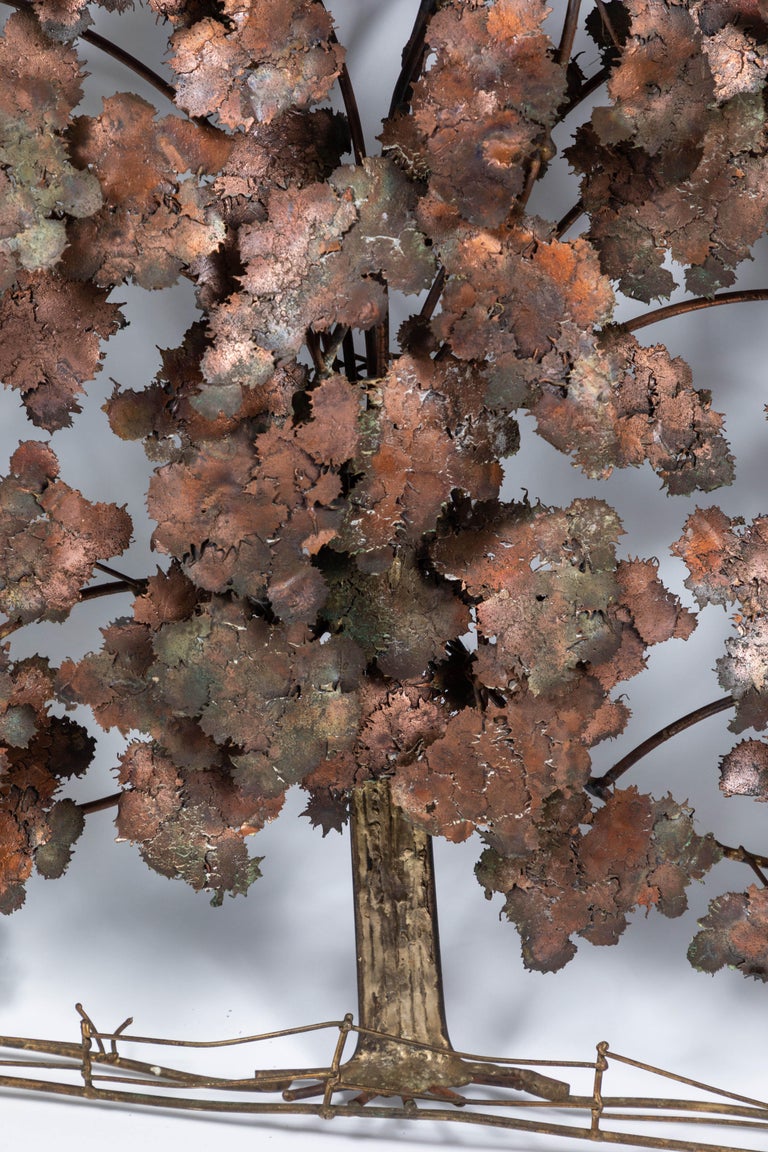Vintage C. Hess Copper and Bronze Tree Sculpture at 1stDibs