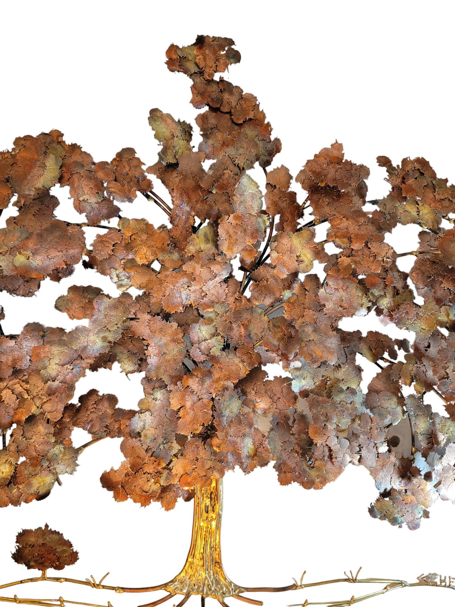 Jahrgang C . HESS Baumskulptur aus Kupfer und Bronze im Angebot 2