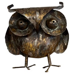 Vintage C. Jere Brutalist Owl Sculpture