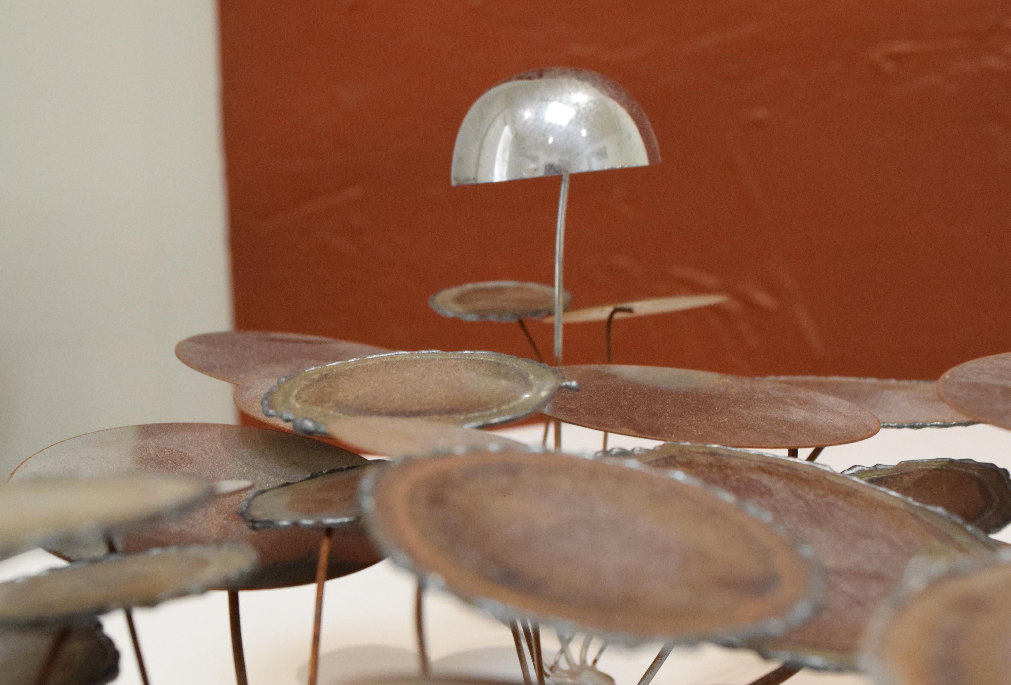 Patinated Vintage C. Jere Raindrops Sculpture For Sale