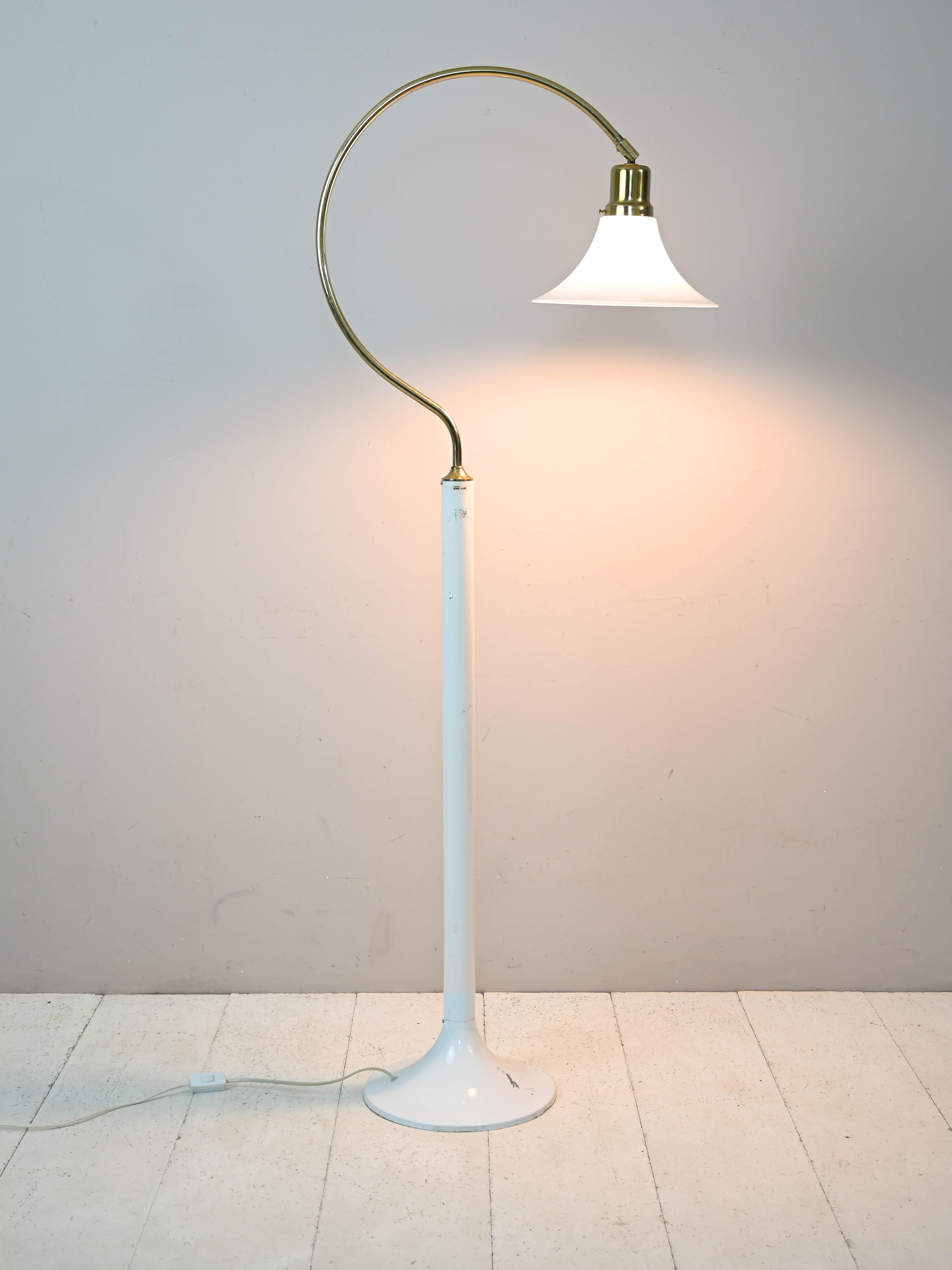 Scandinavian Modern Vintage C-Shaped Lamp For Sale