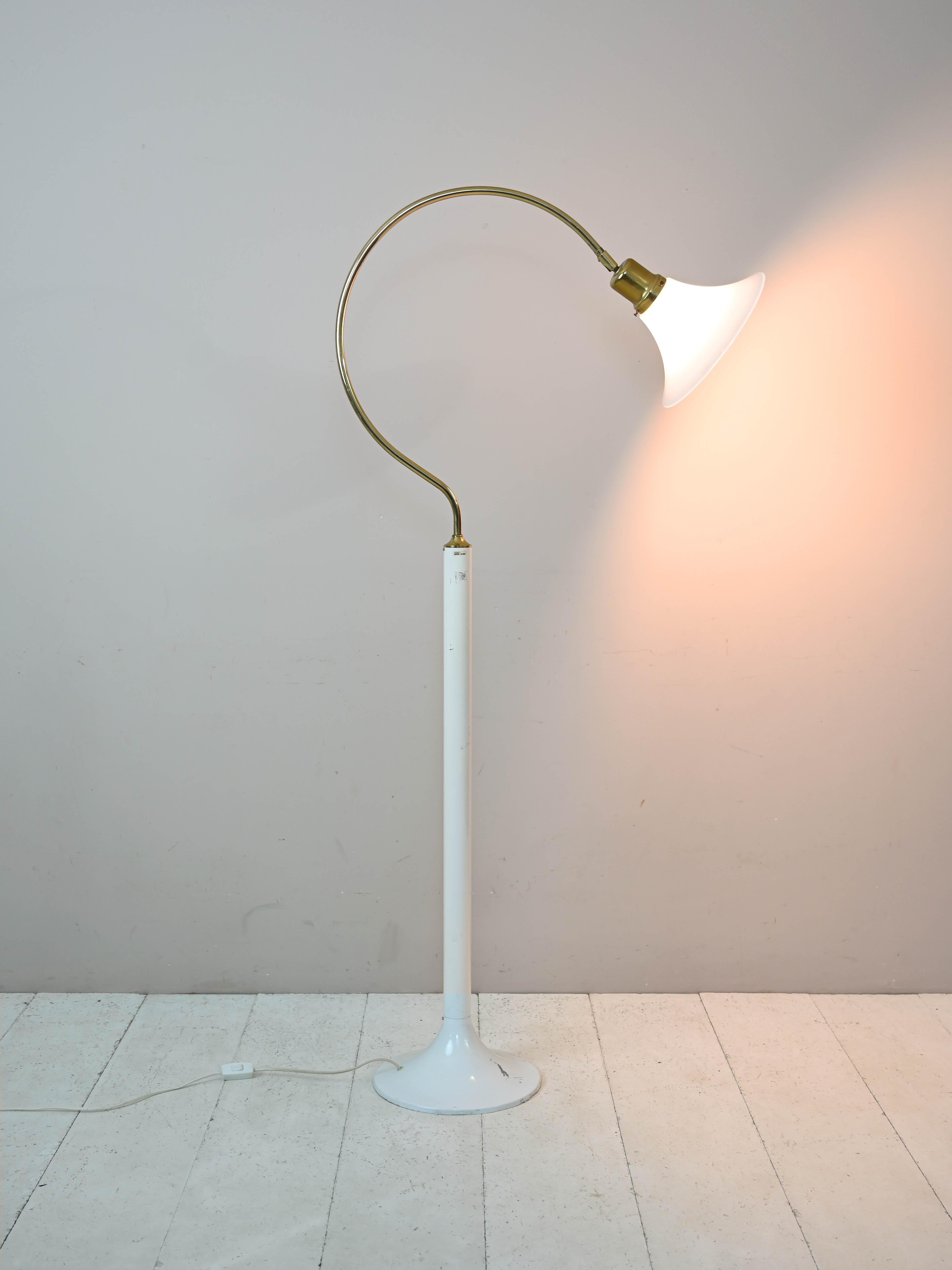 Scandinavian Vintage C-Shaped Lamp For Sale