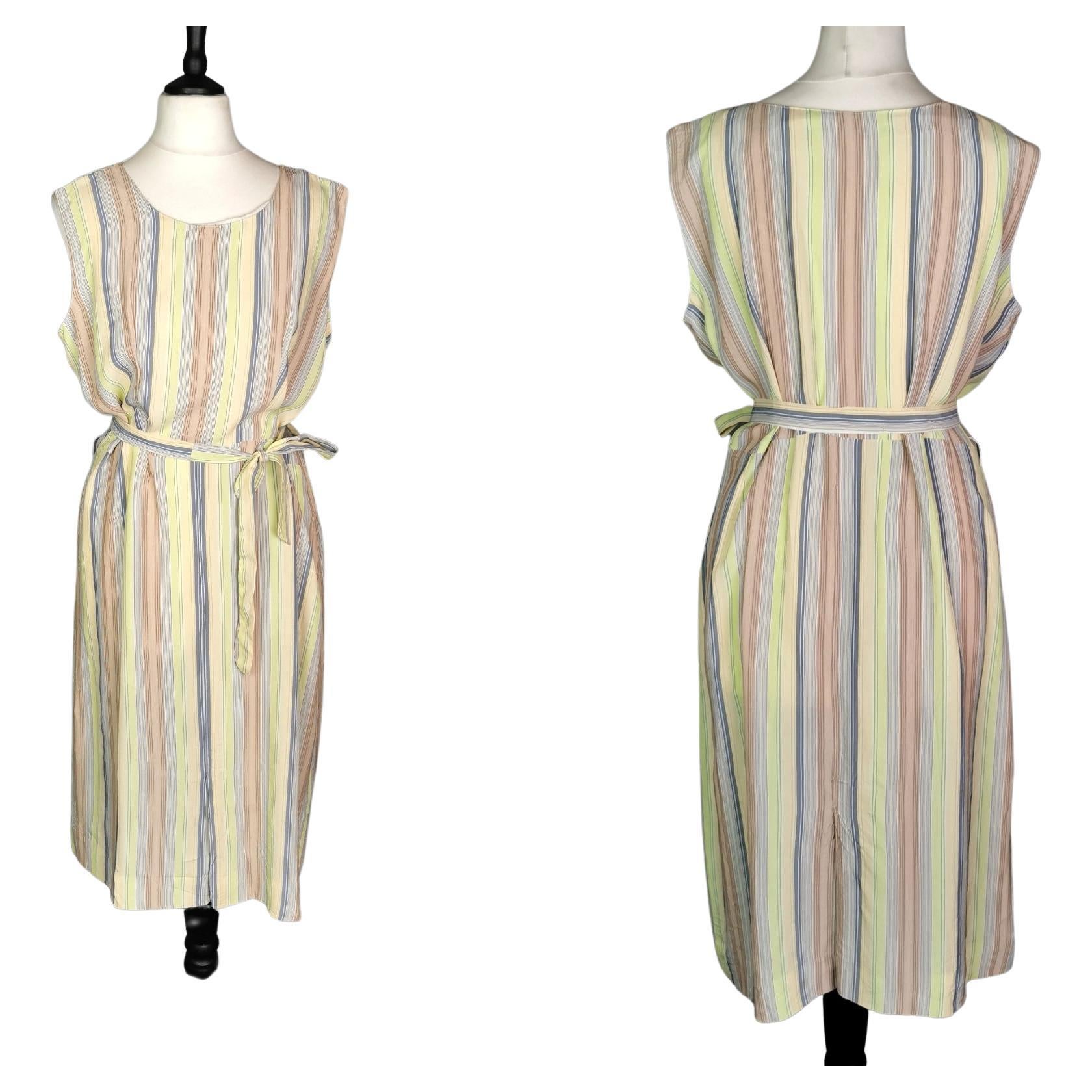 Vintage c1930s striped rayon day dress  For Sale