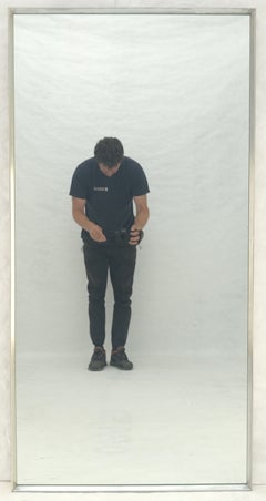 Vintage c1970s Large 31x61 Machined Aluminum John Stuart Wall Mirror MINT!