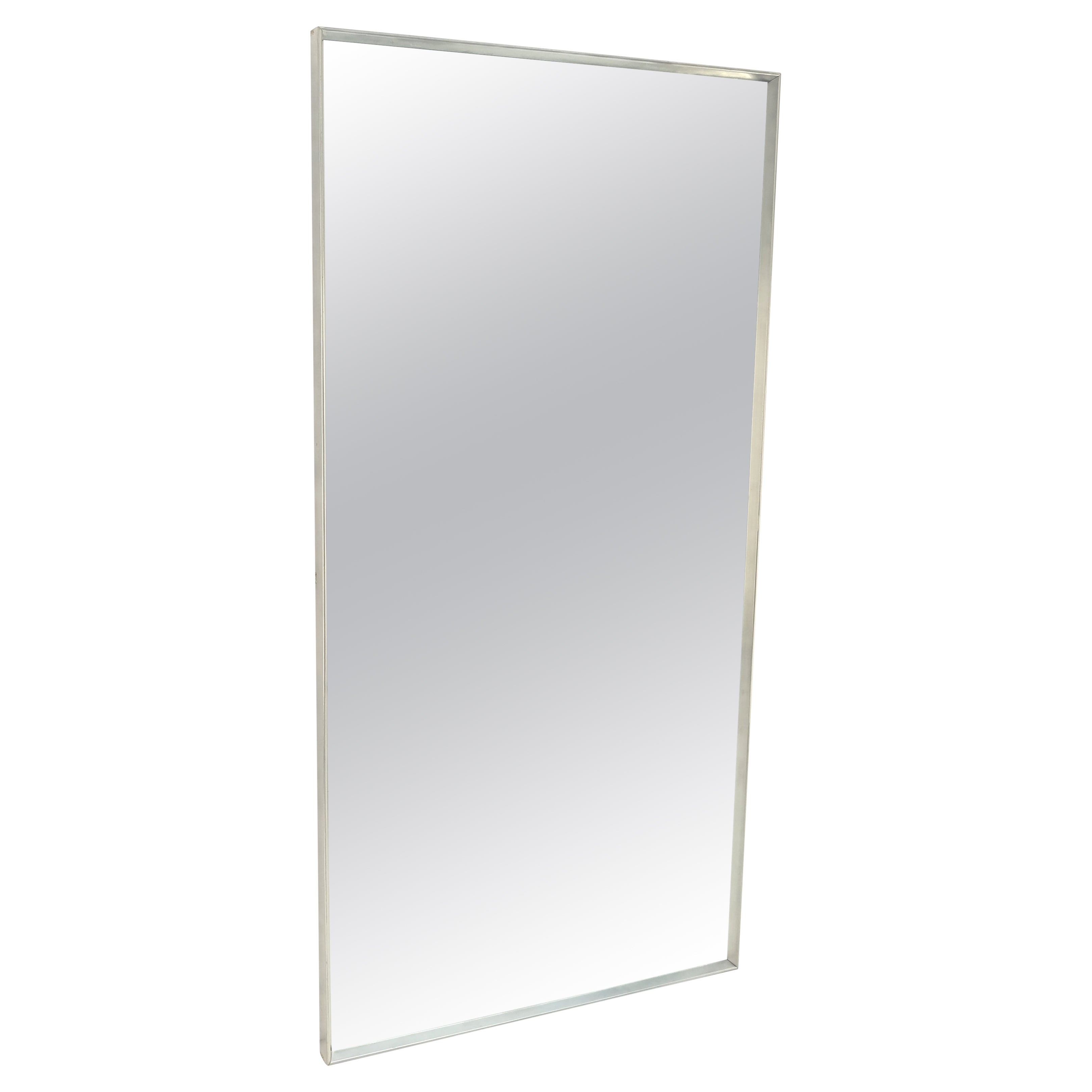 Vintage c1970s Large 31x61 Machined Aluminum John Stuart Wall Mirror MINT!