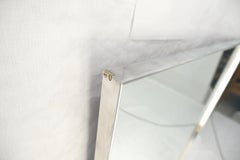 ¡Vintage c1970s Gran espejo de pared John Stuart de 33x55" de aluminio mecanizado MINT!