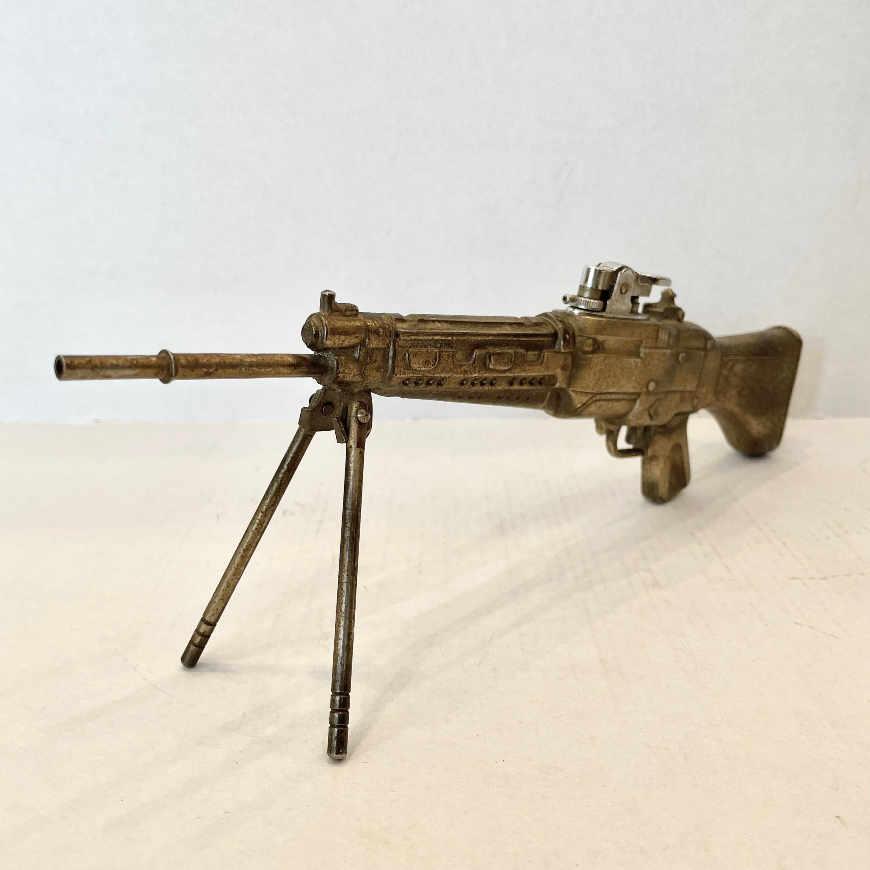 Metal Vintage C6 Machine Gun Lighter, 1980s Japan