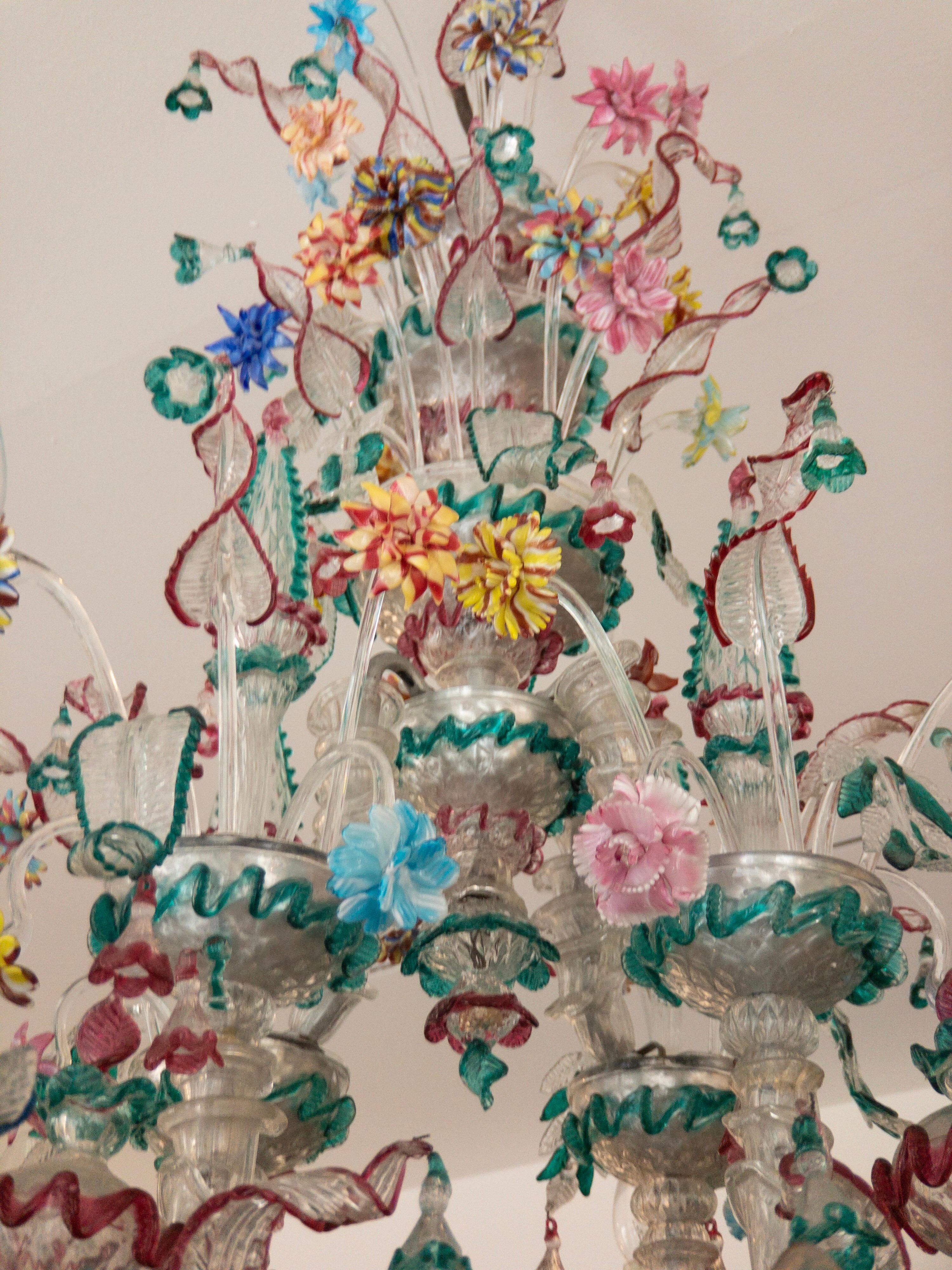 Lustre vintage en verre de Murano « Ca'' Rezzonico » d'après Giuseppe Briati, Italie, années 1960 2