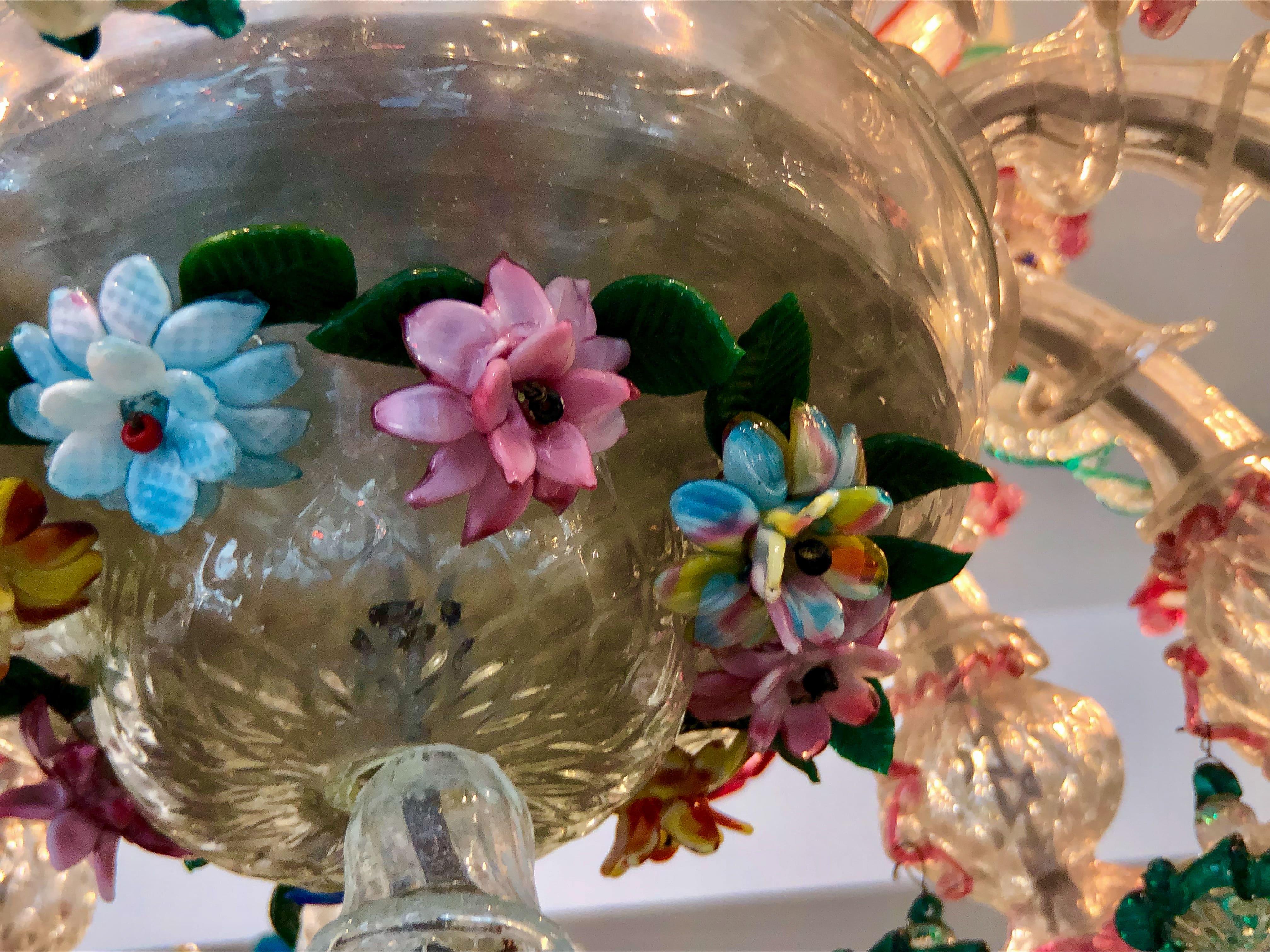 italien Lustre vintage en verre de Murano « Ca'' Rezzonico » d'après Giuseppe Briati, Italie, années 1960