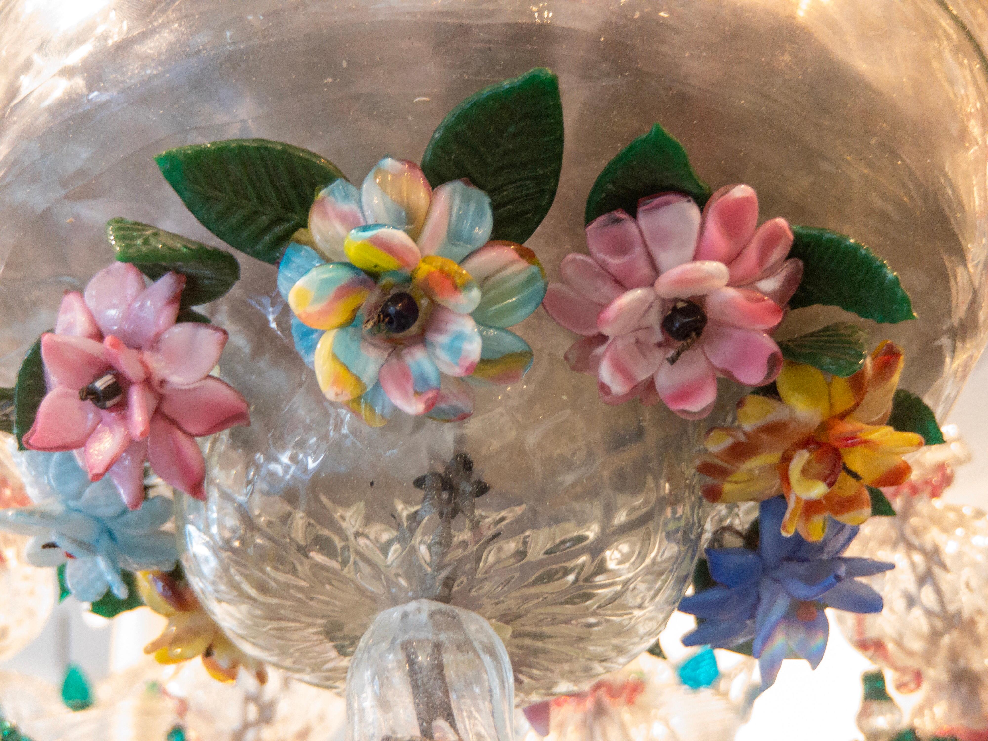 Lustre vintage en verre de Murano « Ca'' Rezzonico » d'après Giuseppe Briati, Italie, années 1960 Bon état à Vienna, AT