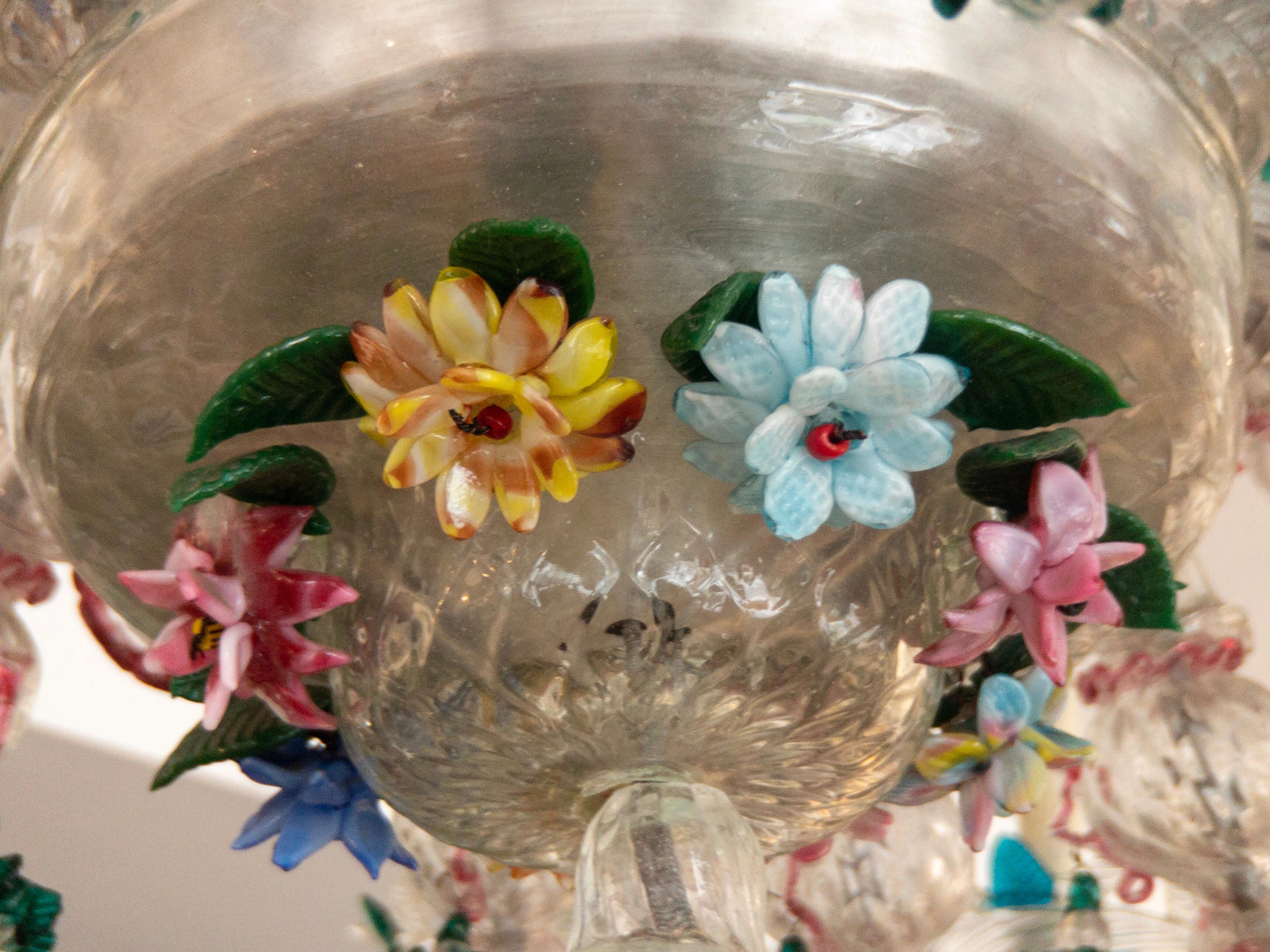 Lustre vintage en verre de Murano « Ca'' Rezzonico » d'après Giuseppe Briati, Italie, années 1960 1