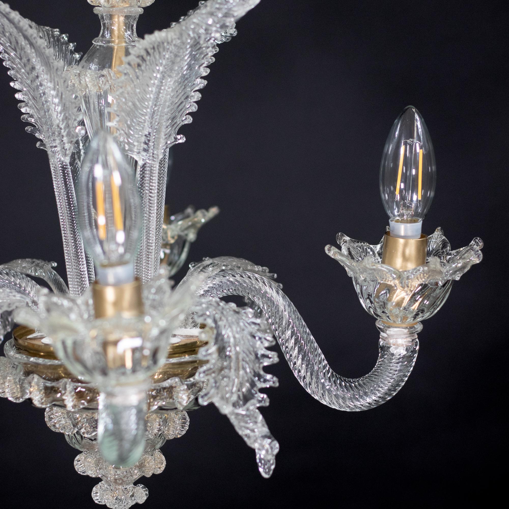 Vintage Ca’ Rezzonico Style Gold‑Infused Murano in the Manner of Giuseppe Briati For Sale 3
