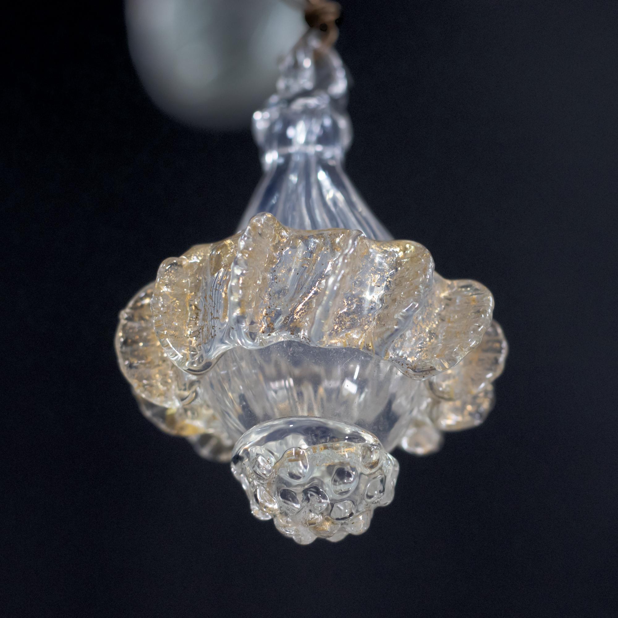 Vintage Ca’ Rezzonico Style Gold‑Infused Murano in the Manner of Giuseppe Briati For Sale 6