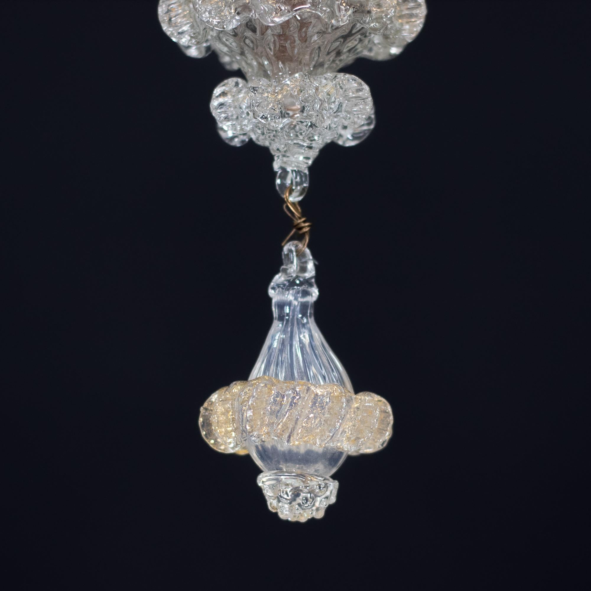 Vintage Ca’ Rezzonico Style Gold‑Infused Murano in the Manner of Giuseppe Briati For Sale 11