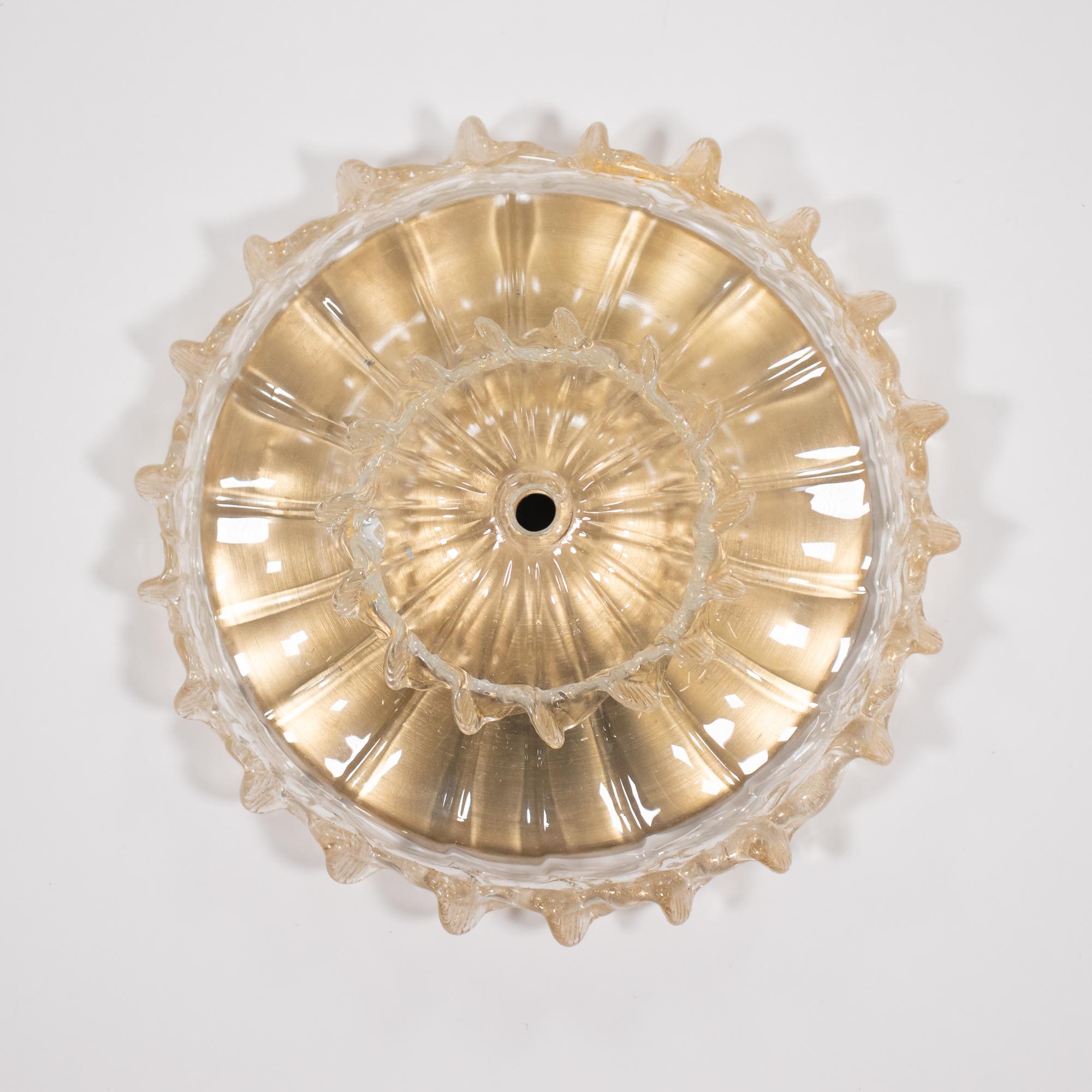 Vintage Ca' Rezzonico Style Gold-Infused Murano Kronleuchter inspiriert von Briati im Angebot 8