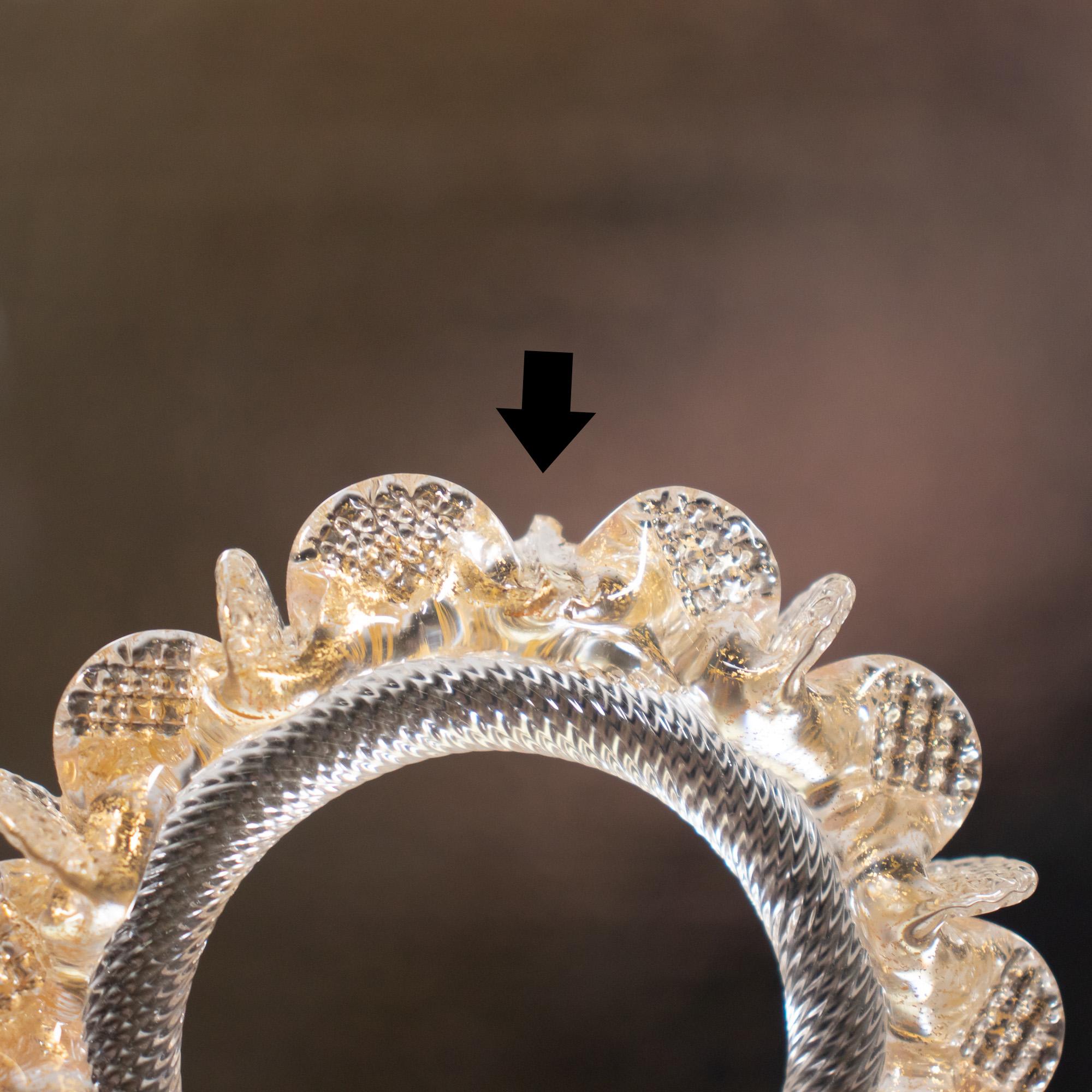 Vintage Ca' Rezzonico Style Gold-Infused Murano Kronleuchter inspiriert von Briati im Angebot 12