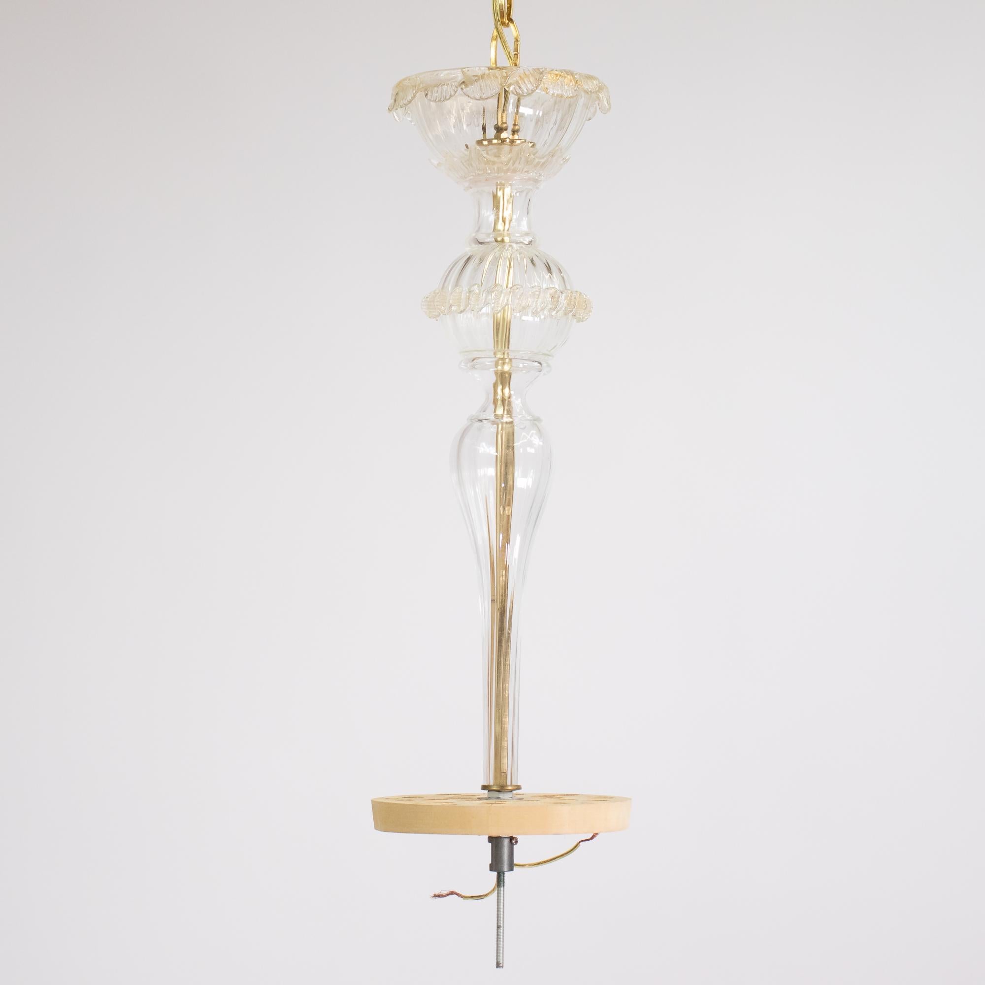 Vintage Ca' Rezzonico Style Gold-Infused Murano Kronleuchter inspiriert von Briati (Handgefertigt) im Angebot