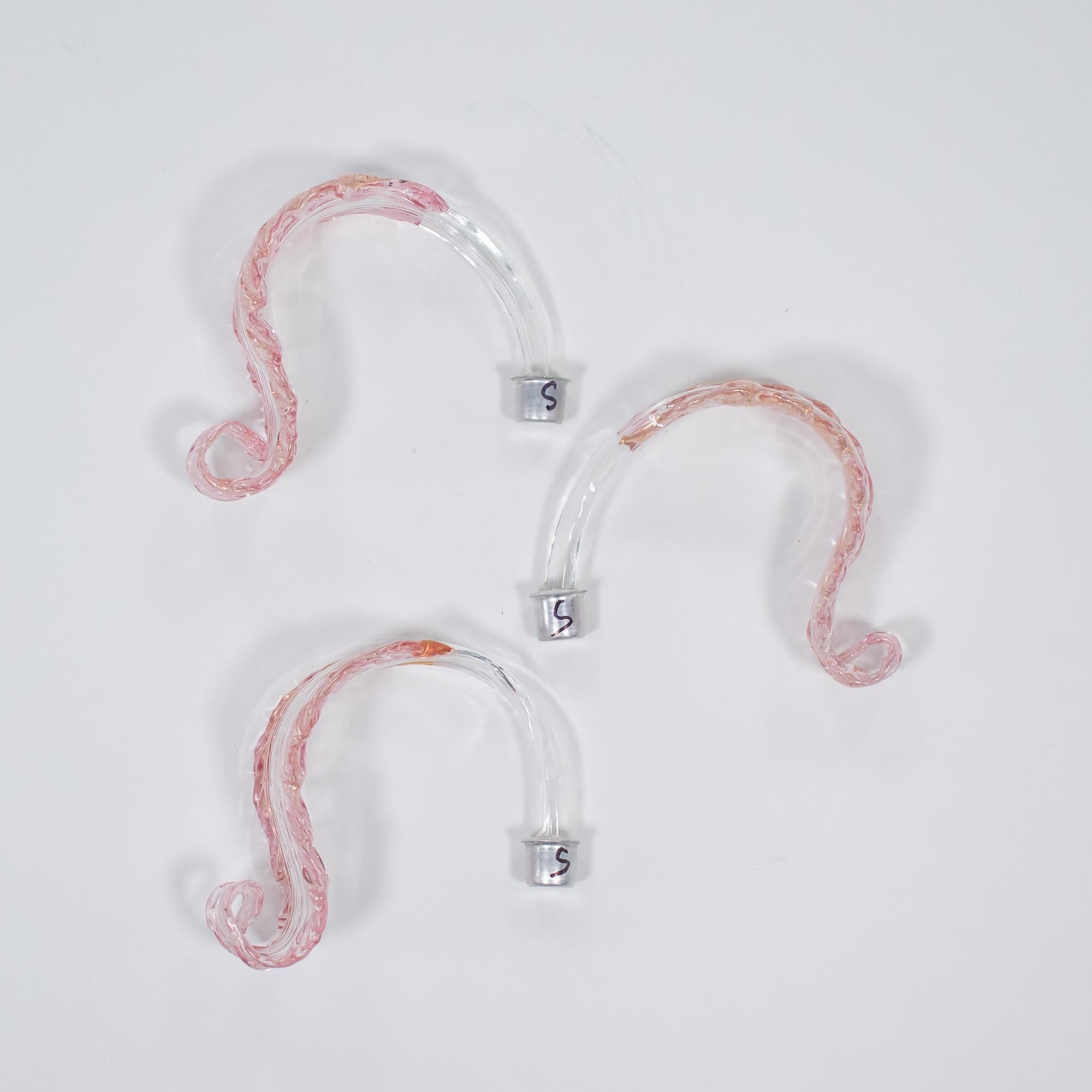 Lampadario vintage di Murano in oro rosa in stile Ca' Rezzonico alla maniera di Briati in vendita 5