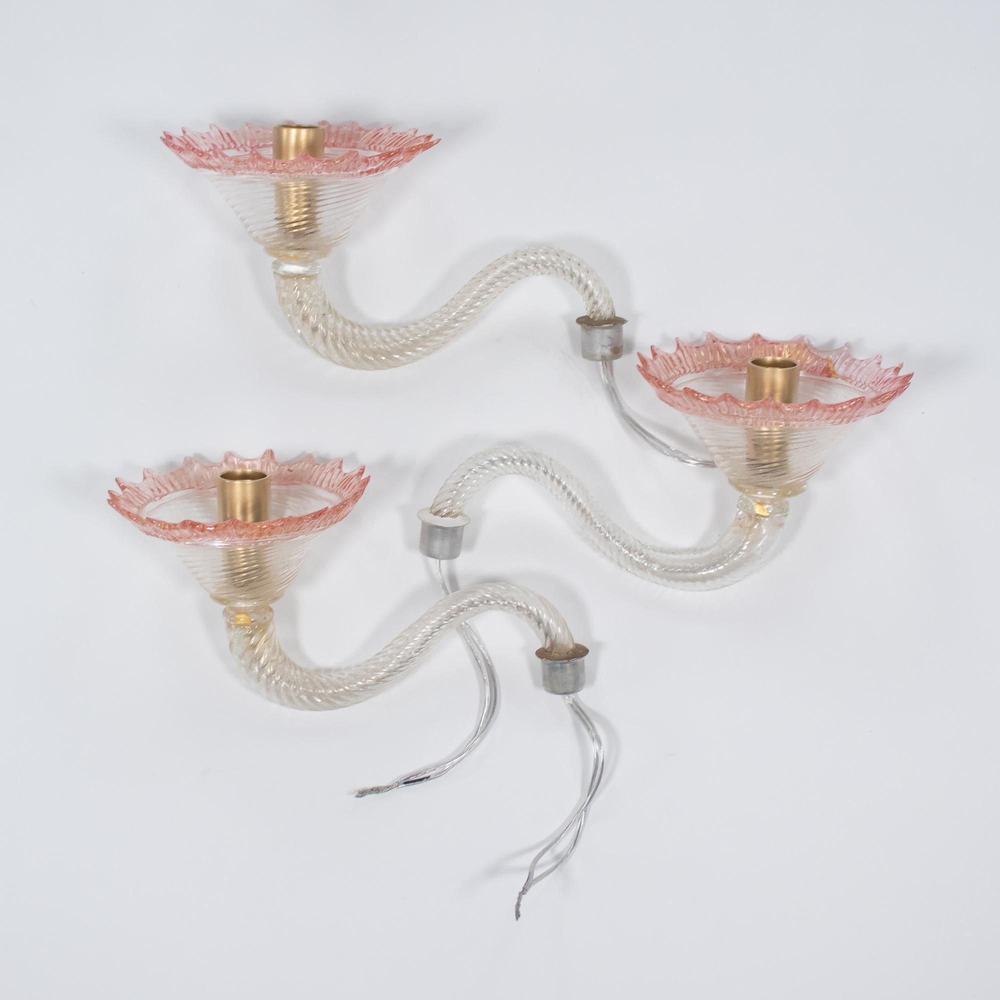 Lampadario vintage di Murano in oro rosa in stile Ca' Rezzonico alla maniera di Briati in vendita 8