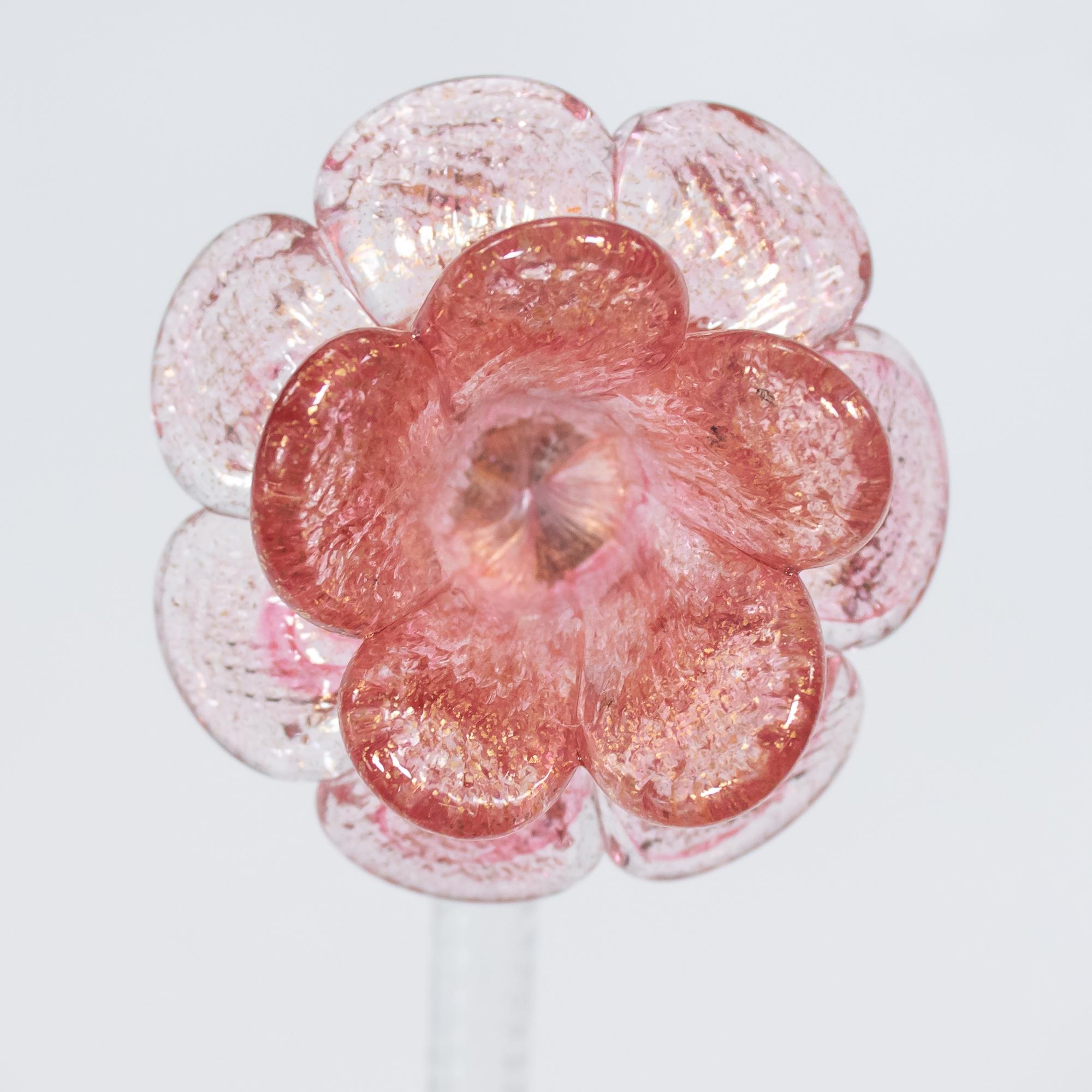 Lampadario vintage di Murano in oro rosa in stile Ca' Rezzonico alla maniera di Briati in vendita 10