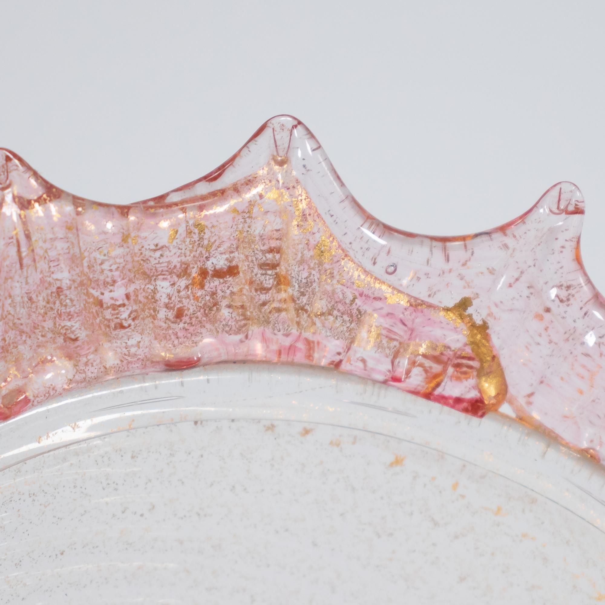 Vetro di Murano Lampadario vintage di Murano in oro rosa in stile Ca' Rezzonico alla maniera di Briati in vendita