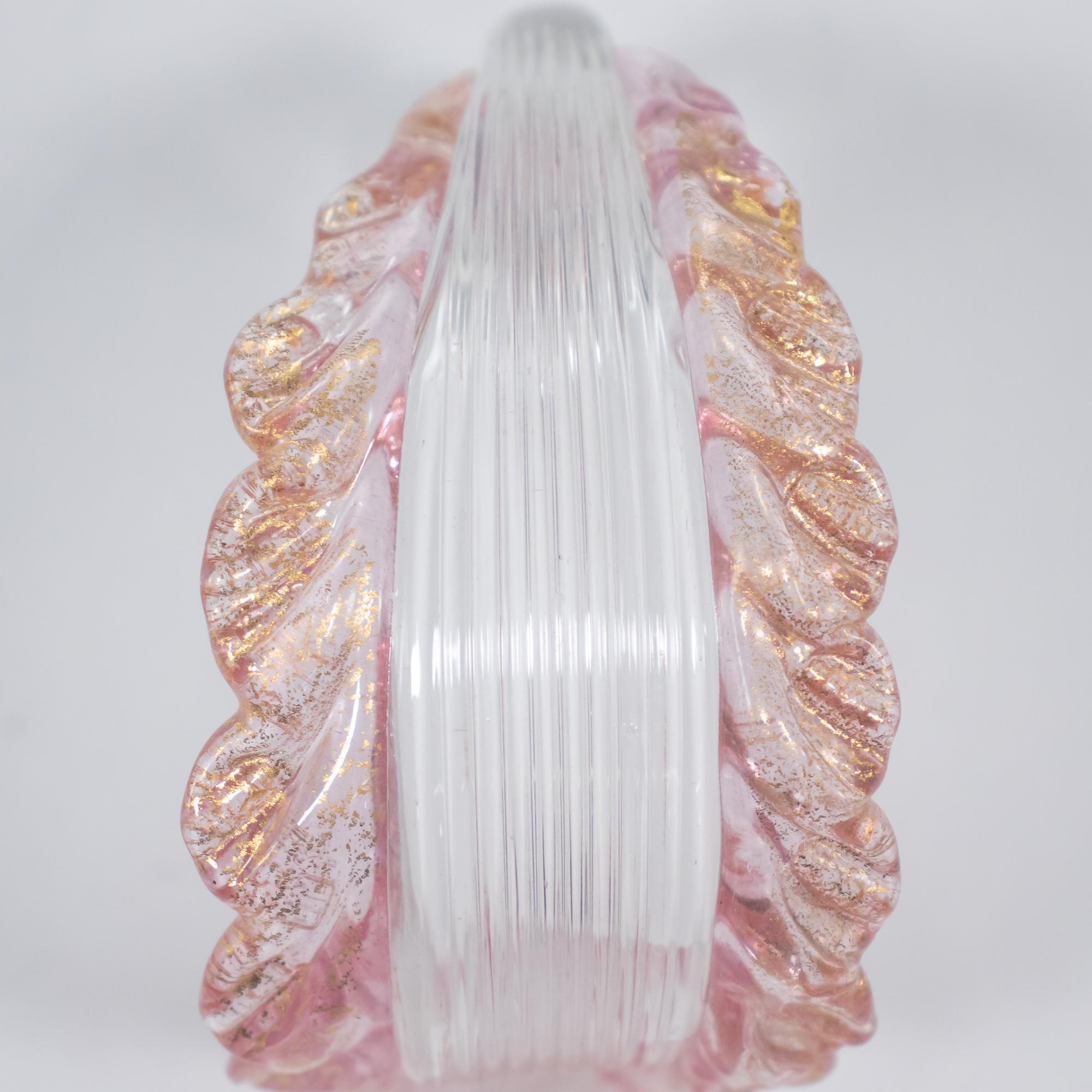 Lampadario vintage di Murano in oro rosa in stile Ca' Rezzonico alla maniera di Briati in vendita 1