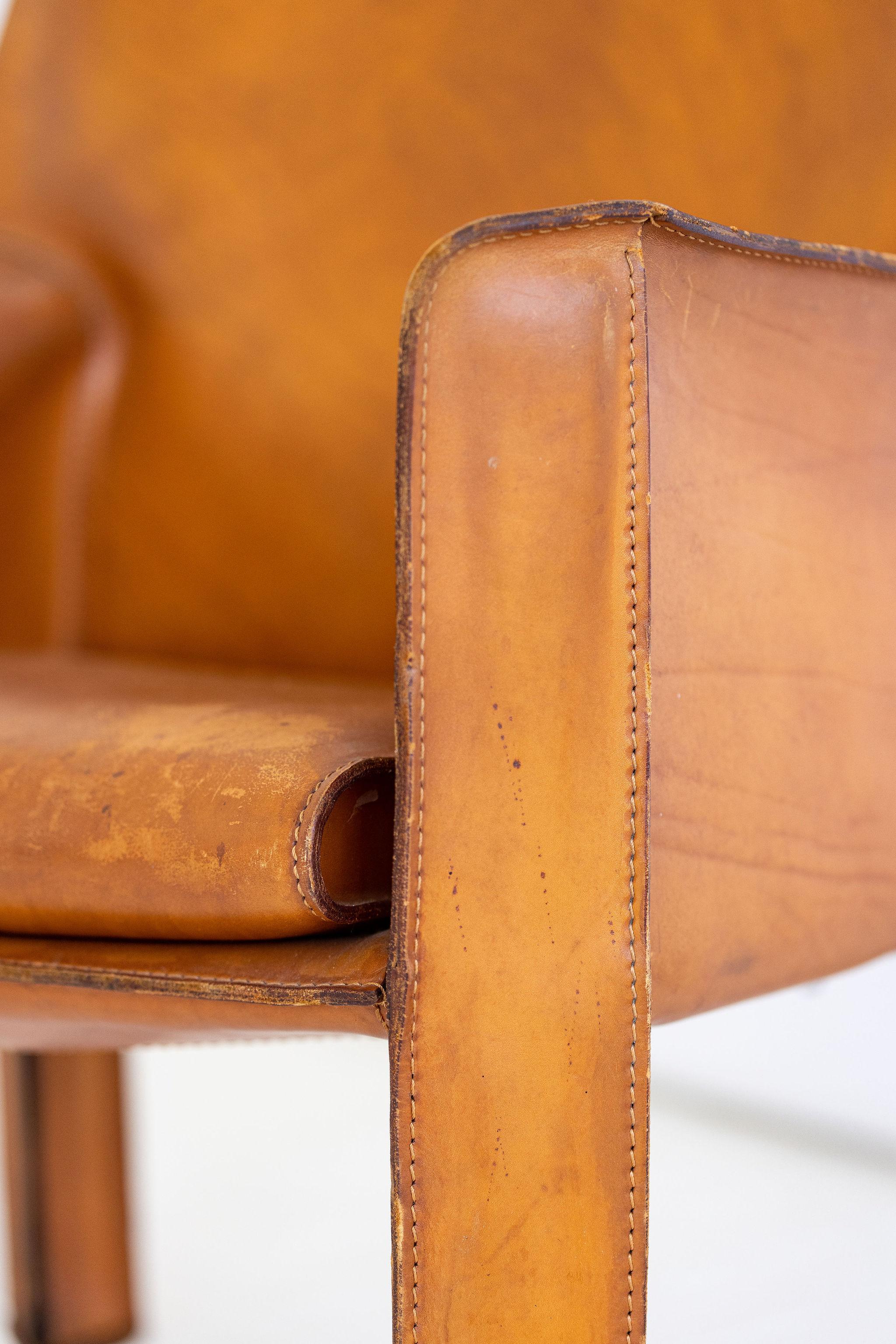 Américain Chaise vintage CAB 414 de Mario Bellini, vers 1979 en vente