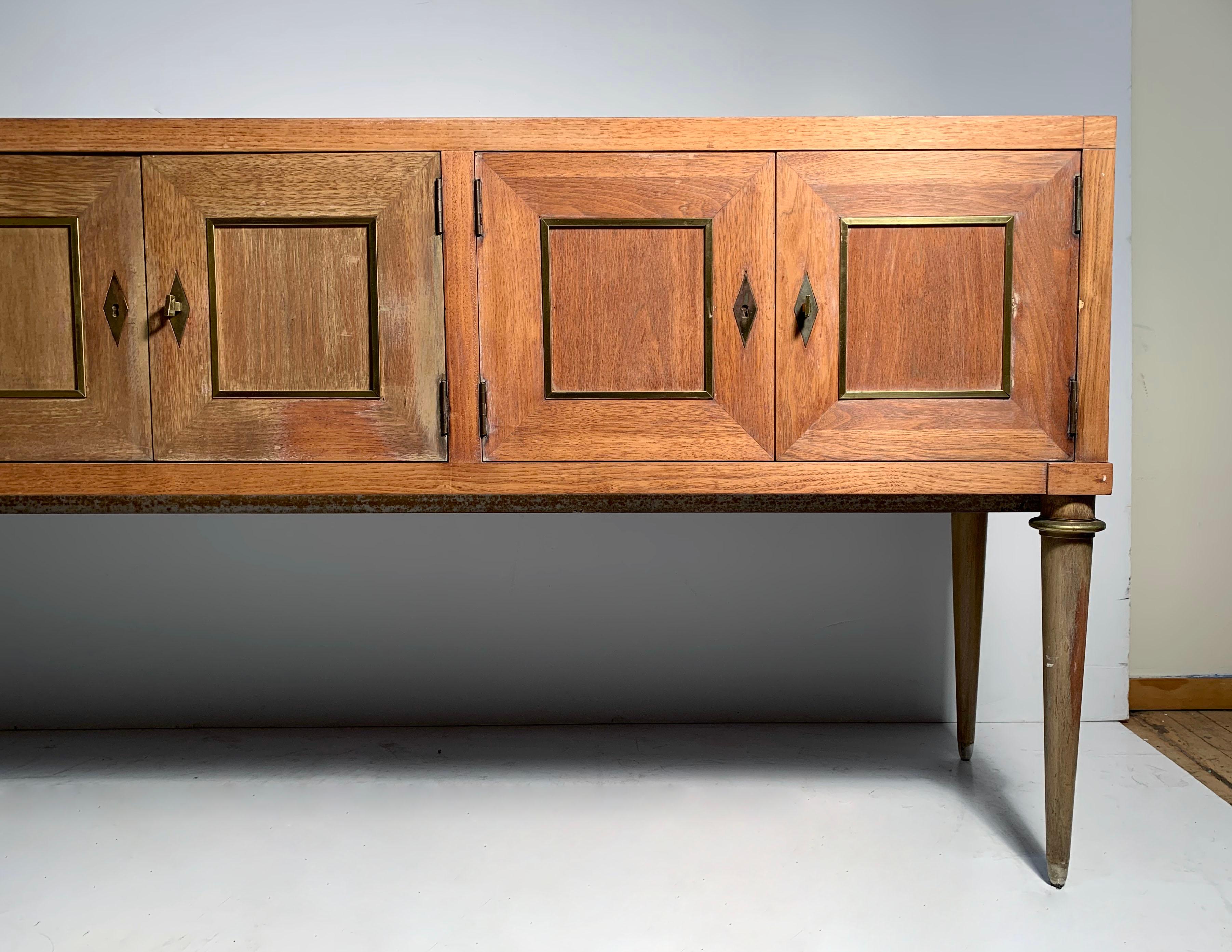 Directoire Vintage Cabinet Credenza Console by Bernhard Rohne for Mastercraft