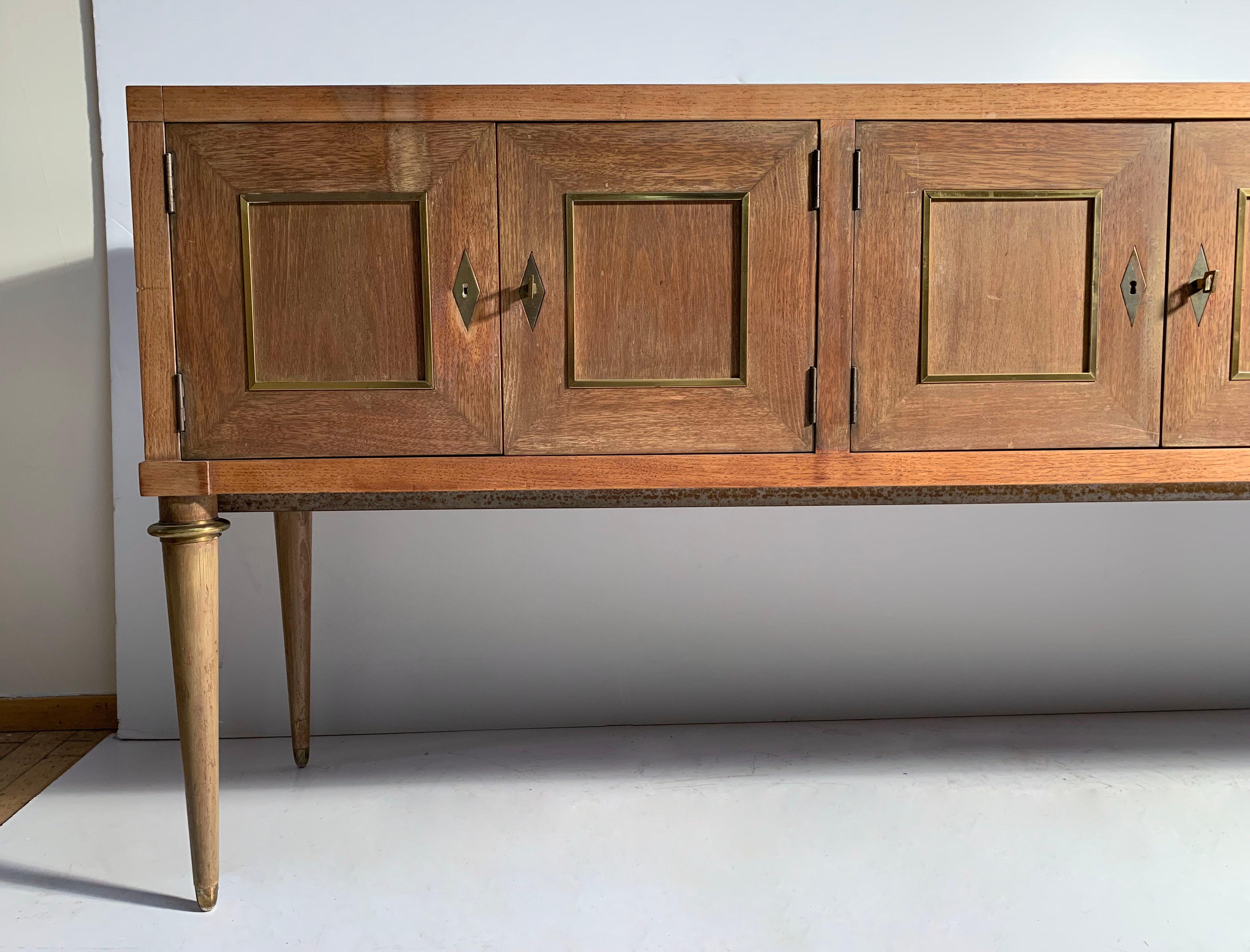 Vintage Cabinet Credenza Console by Bernhard Rohne for Mastercraft In Good Condition In Chicago, IL