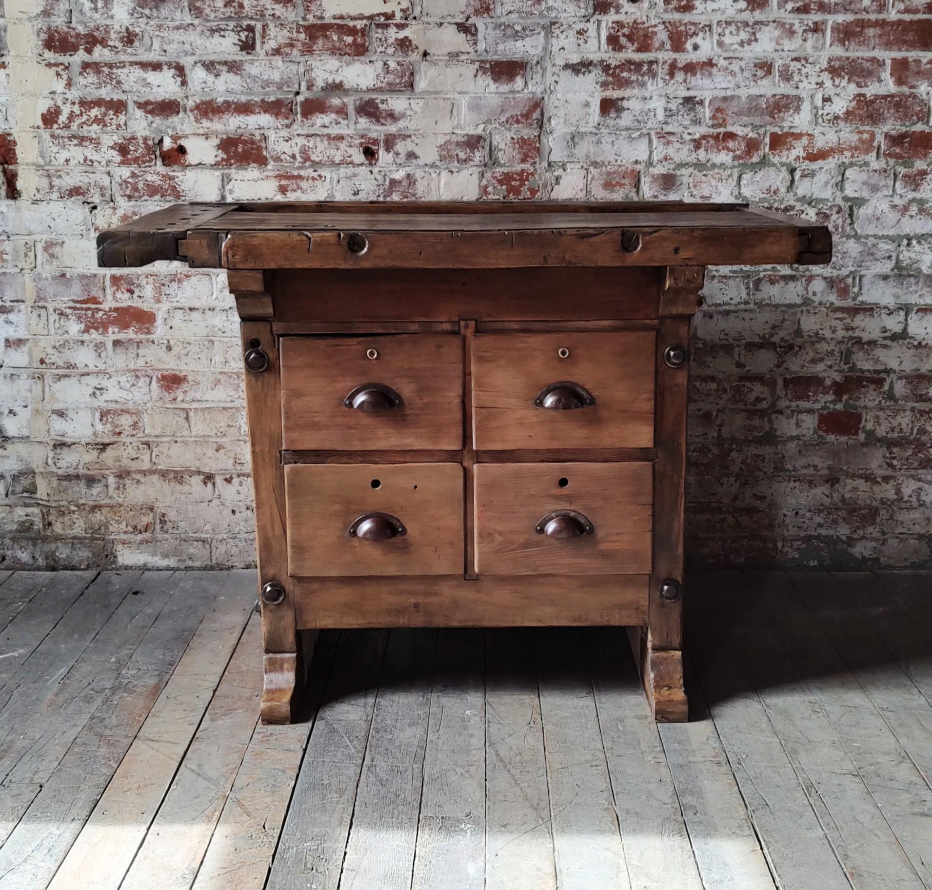 American Vintage Cabinet Maker's Workbench