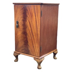 Vintage Cabinet Table with Burl Front
