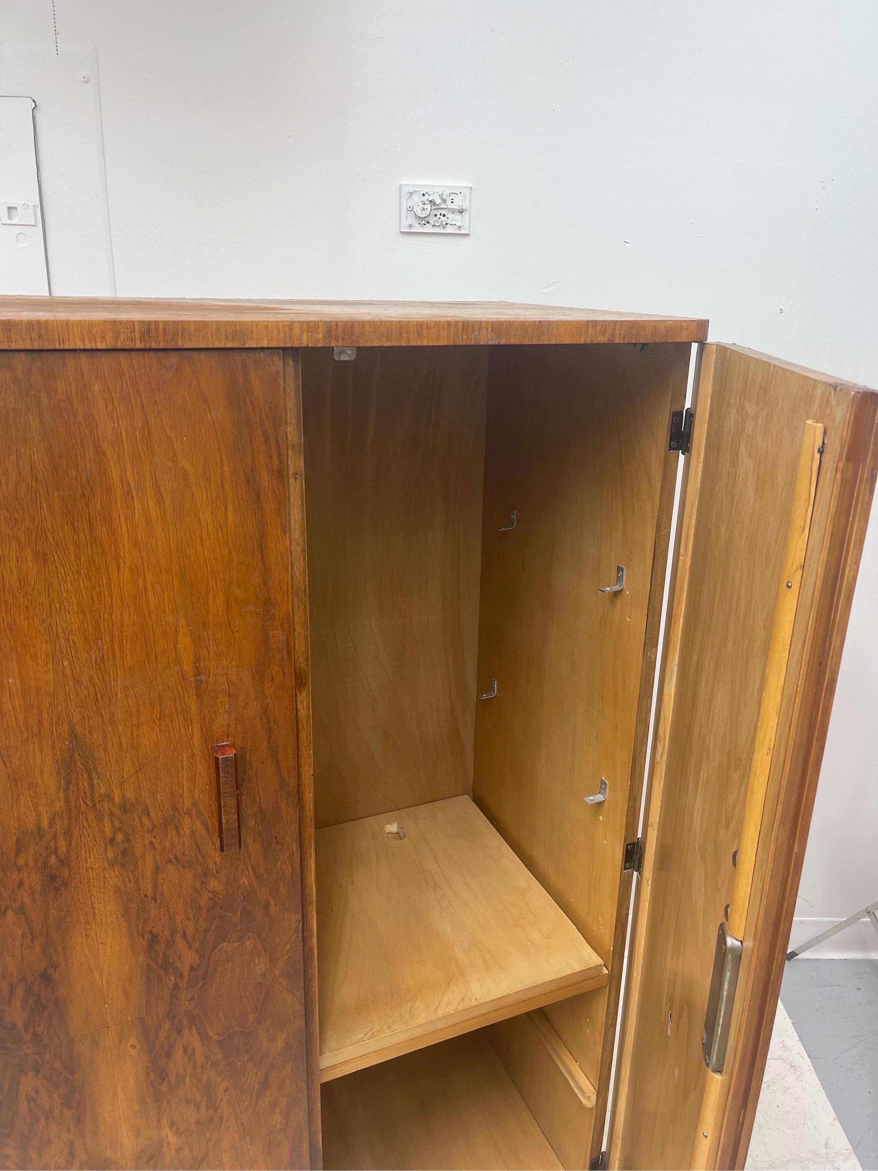 Vintage Cabinet with Gorgeous Wood Grain In Good Condition For Sale In Seattle, WA