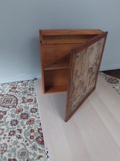 Vintage Cabinet with Middle East Tapestry Street Scene