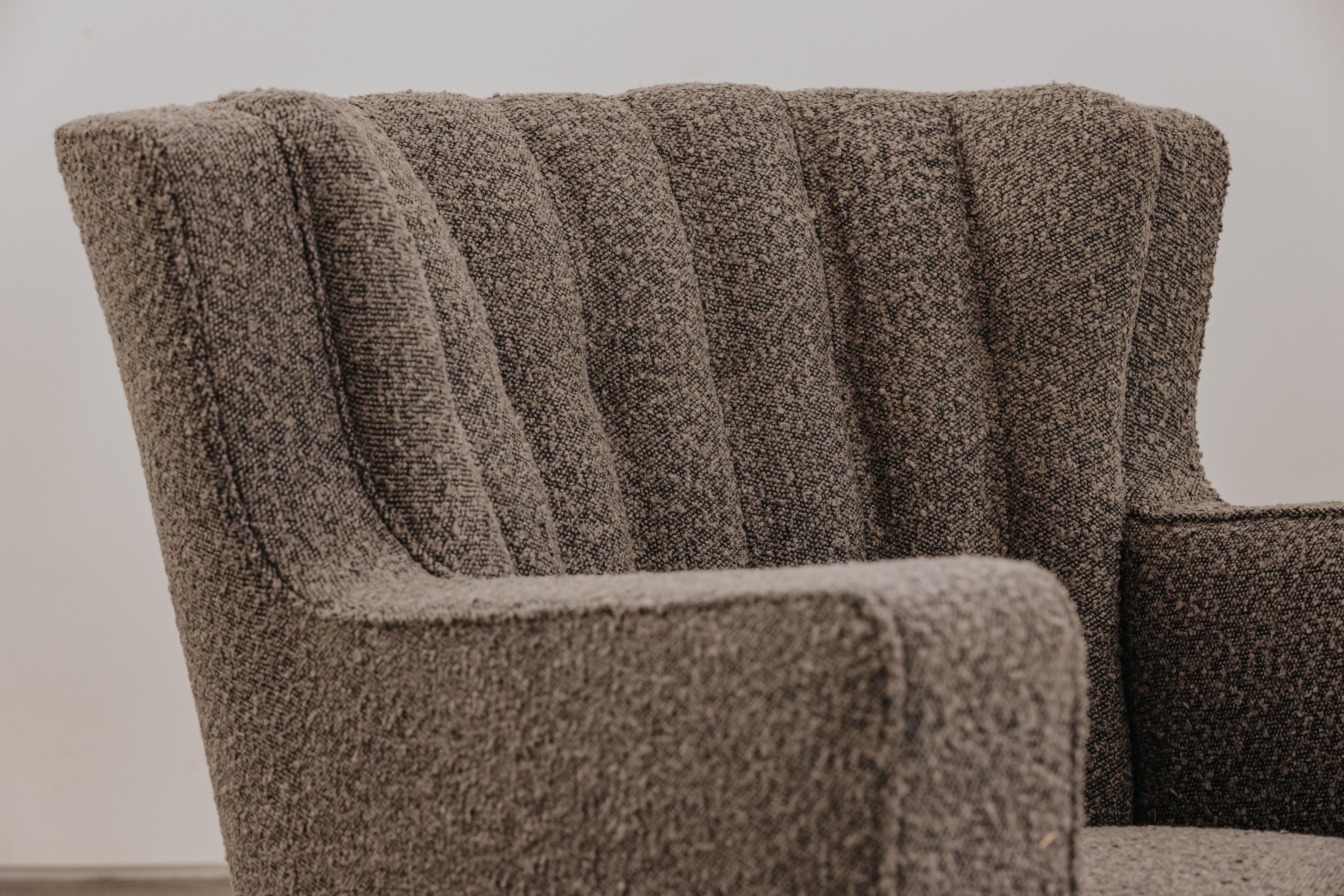 Mid-20th Century Vintage Cabinetmaker Lounge Chair From Denmark, Circa 1950 For Sale