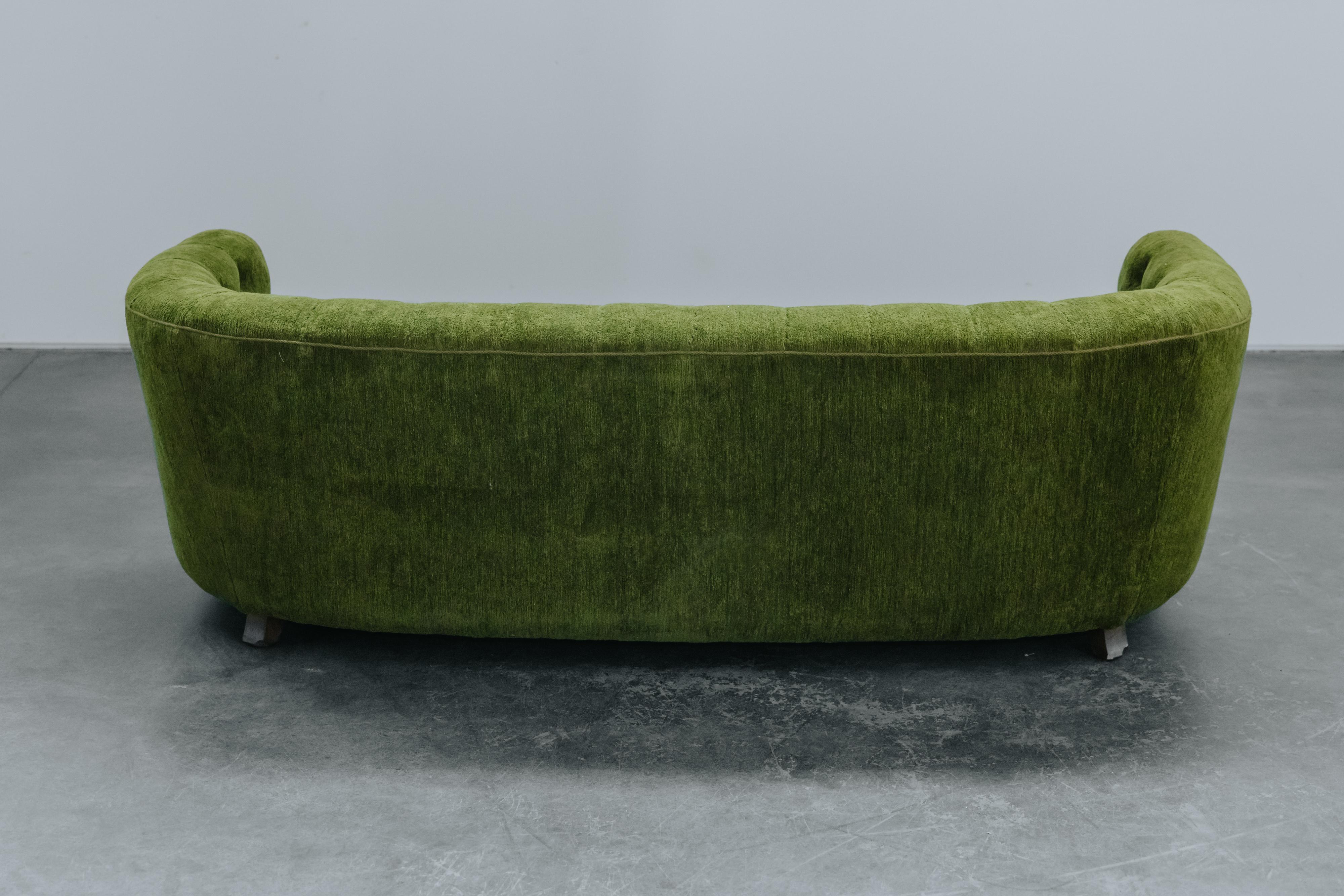 Mid-20th Century Vintage Cabinetmaker Sofa From Denmark, Circa 1950 For Sale