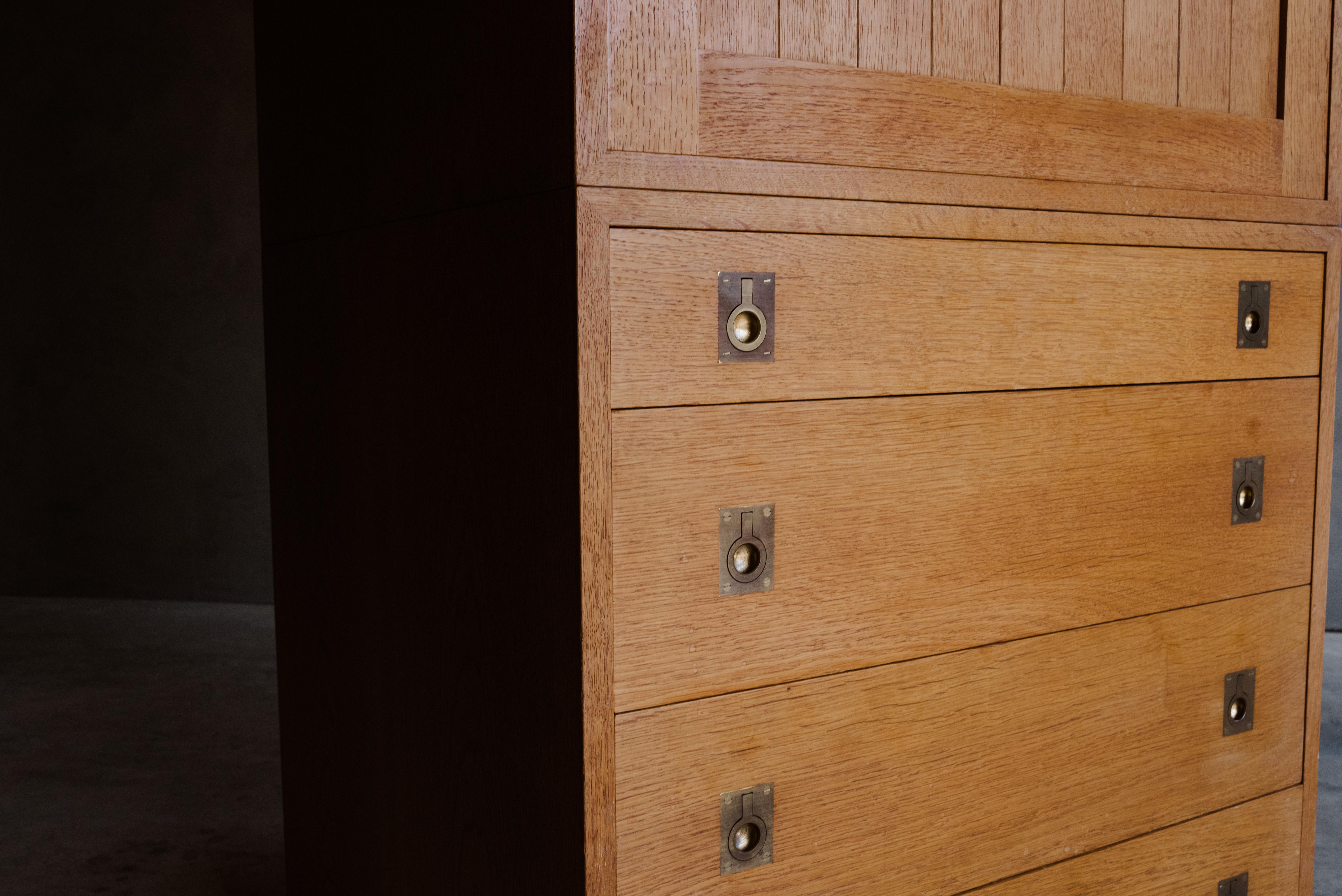 Vintage Cabinetmaker Wardrobe From Denmark, Circa 1960 In Good Condition In Nashville, TN