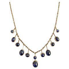 Sapphire Drop Necklaces