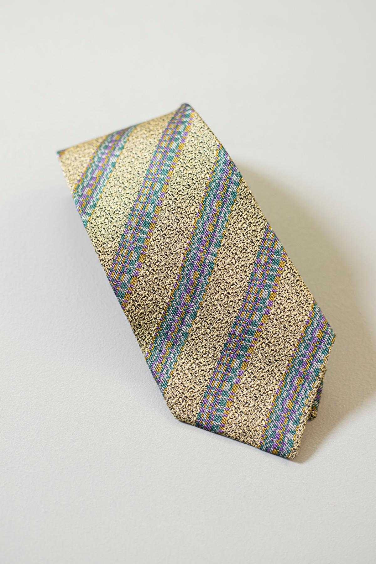 Brown Vintage Cacharel all-silk tie For Sale