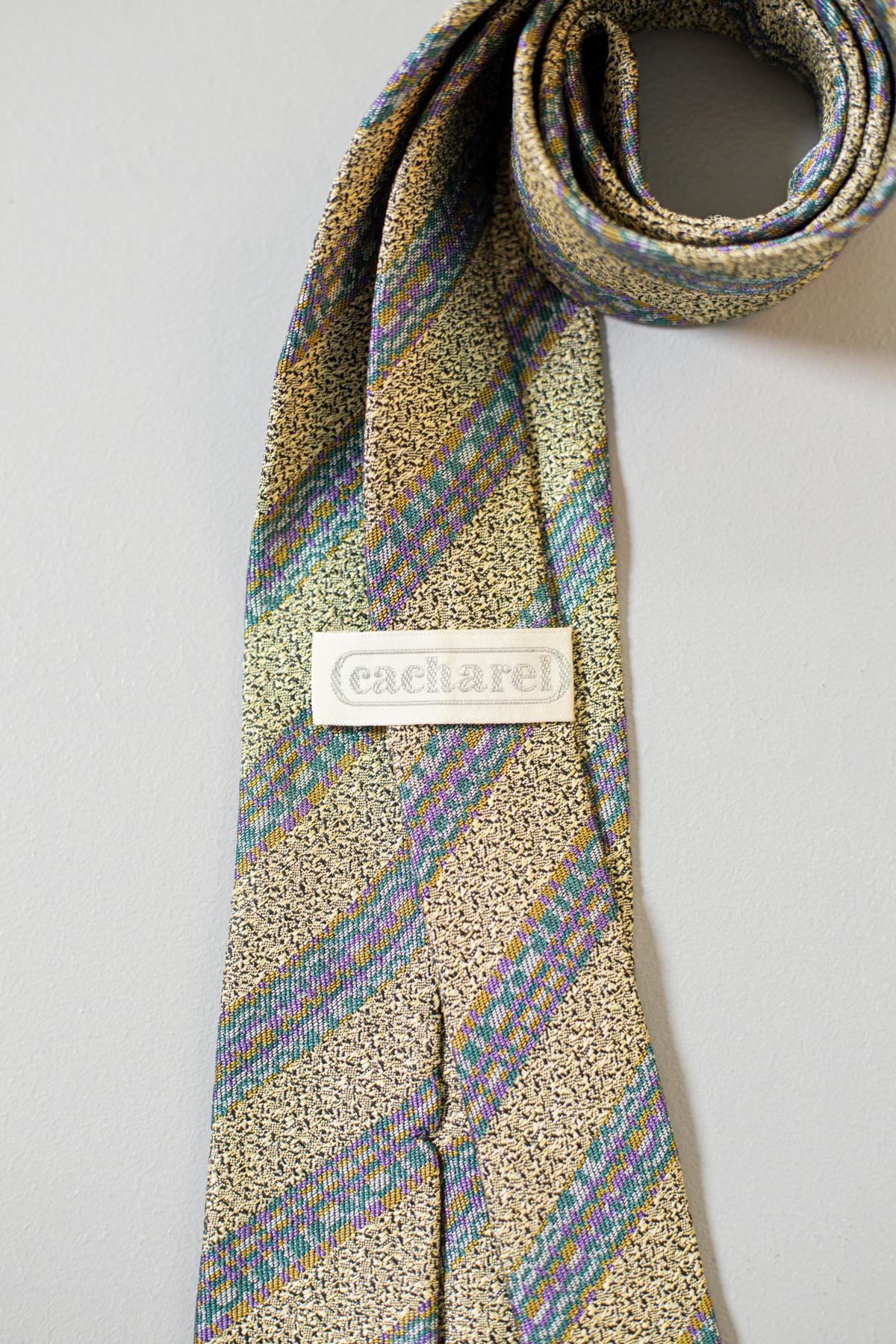 Cacharel cravate vintage entièrement en soie Pour hommes en vente