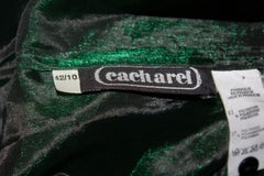 Chemise de soirée vintage Cacharel vert émeraude
