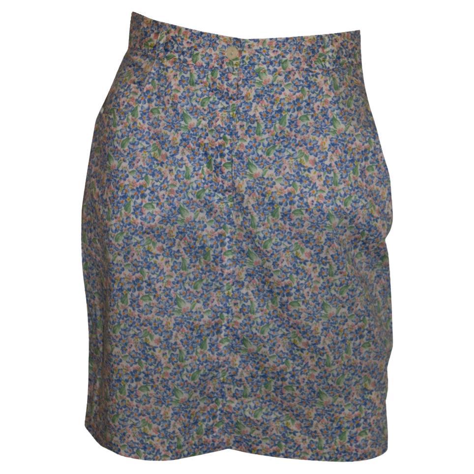 Vintage Cacharel - Jupe en coton à fleurs en vente
