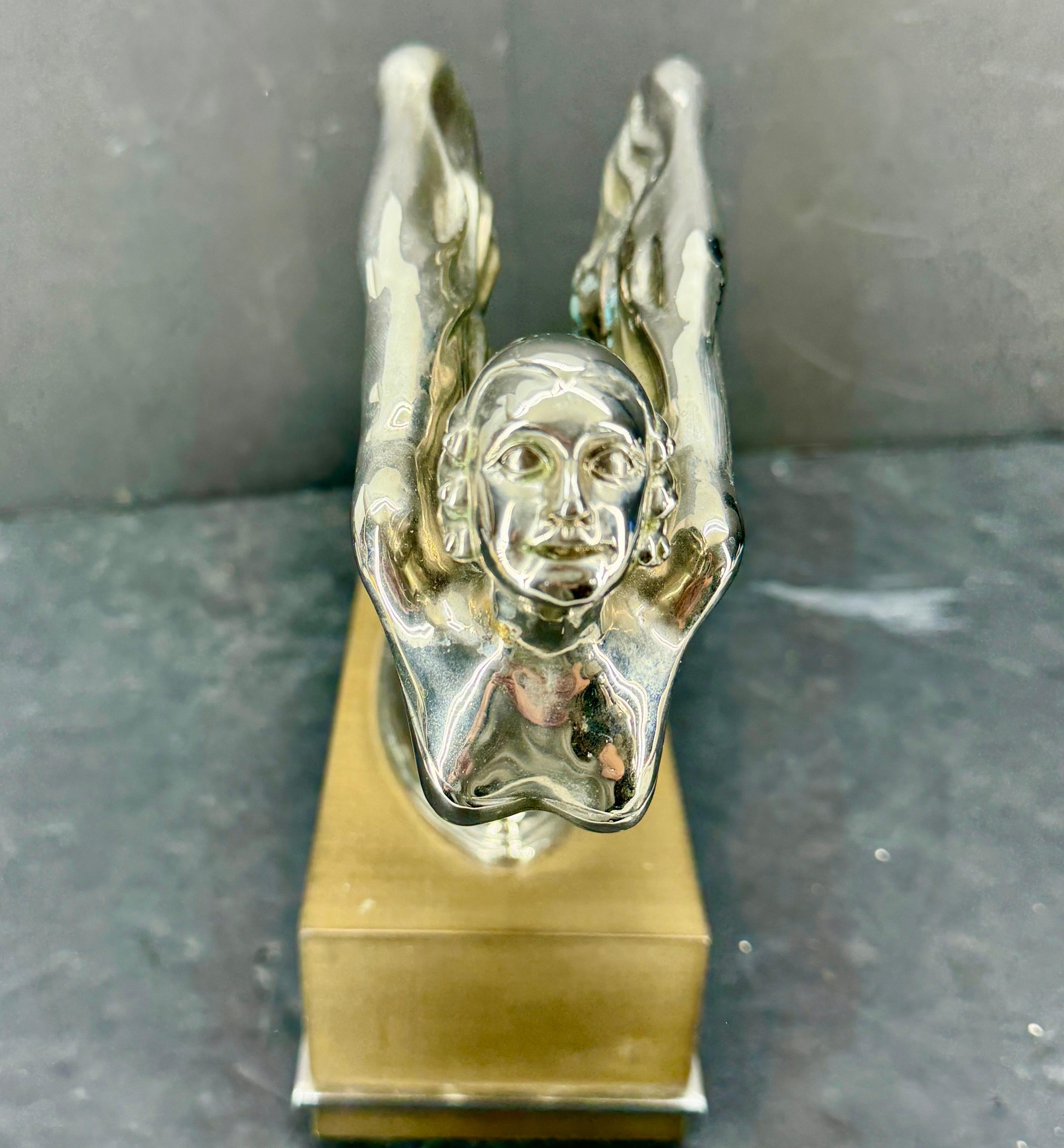 Ornamento Cadillac Hood d'epoca con statua di dea su base in vendita 4
