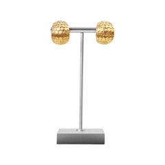 Orecchini a cerchio vintage Cadoro in tonalità oro come l'alligatore, circa anni '80