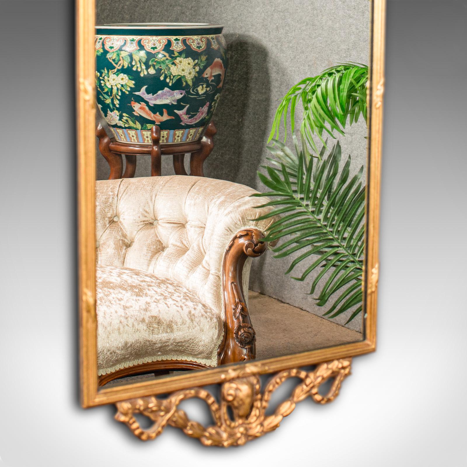 Vintage Cafe Mirror, French, Giltwood, Hall, Overmantle, Mid 20th Century, 1950 For Sale 2