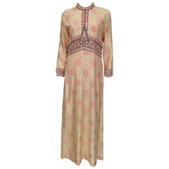 Vintage Caftan Dress Embroidery 1960