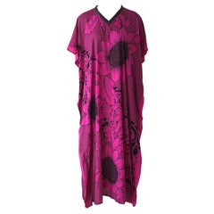 Vintage Caftan dress with Sunflower Print