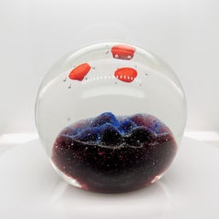 Vintage Caithness Uranus Planet Paperweight by Colin Ferris & Peter Holmes