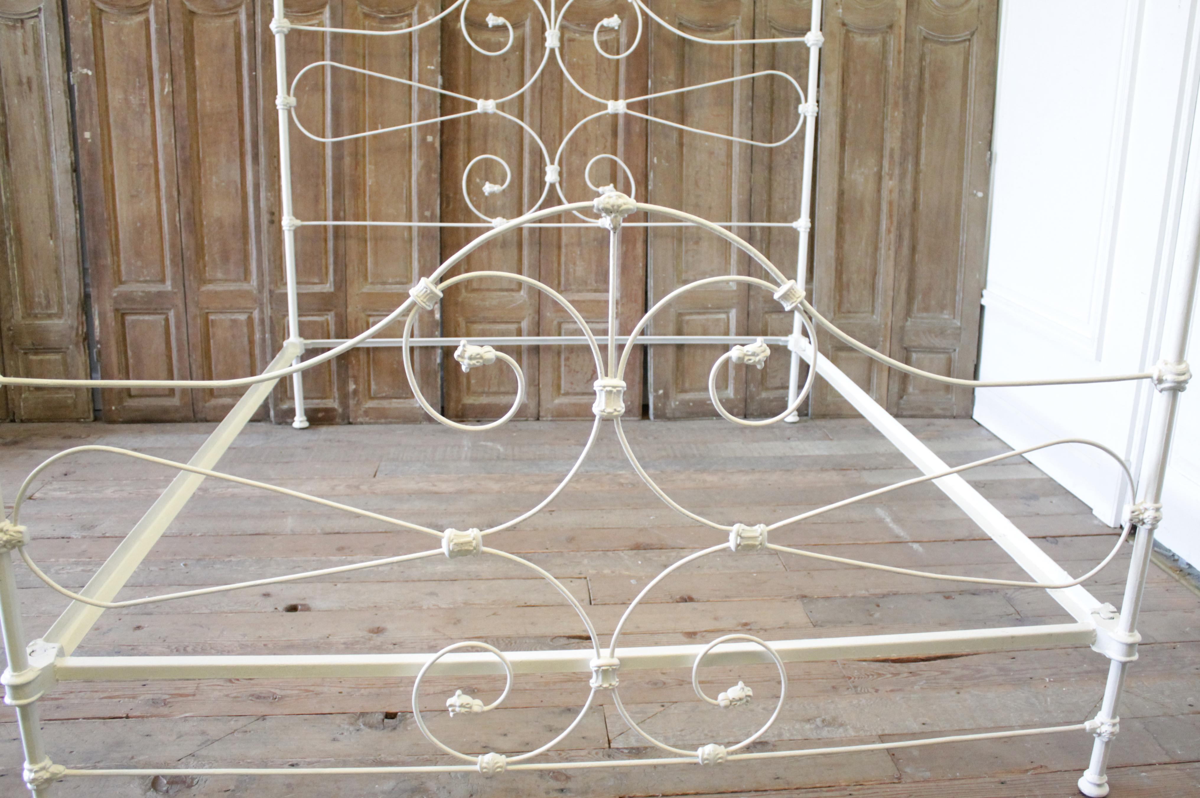 Vintage Cal King Iron Canopy Bed 1